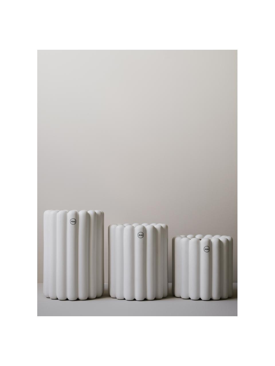 Portavaso Mist, alt. 19 cm, Ceramica, Bianco opaco, Ø 19 x Alt. 19 cm