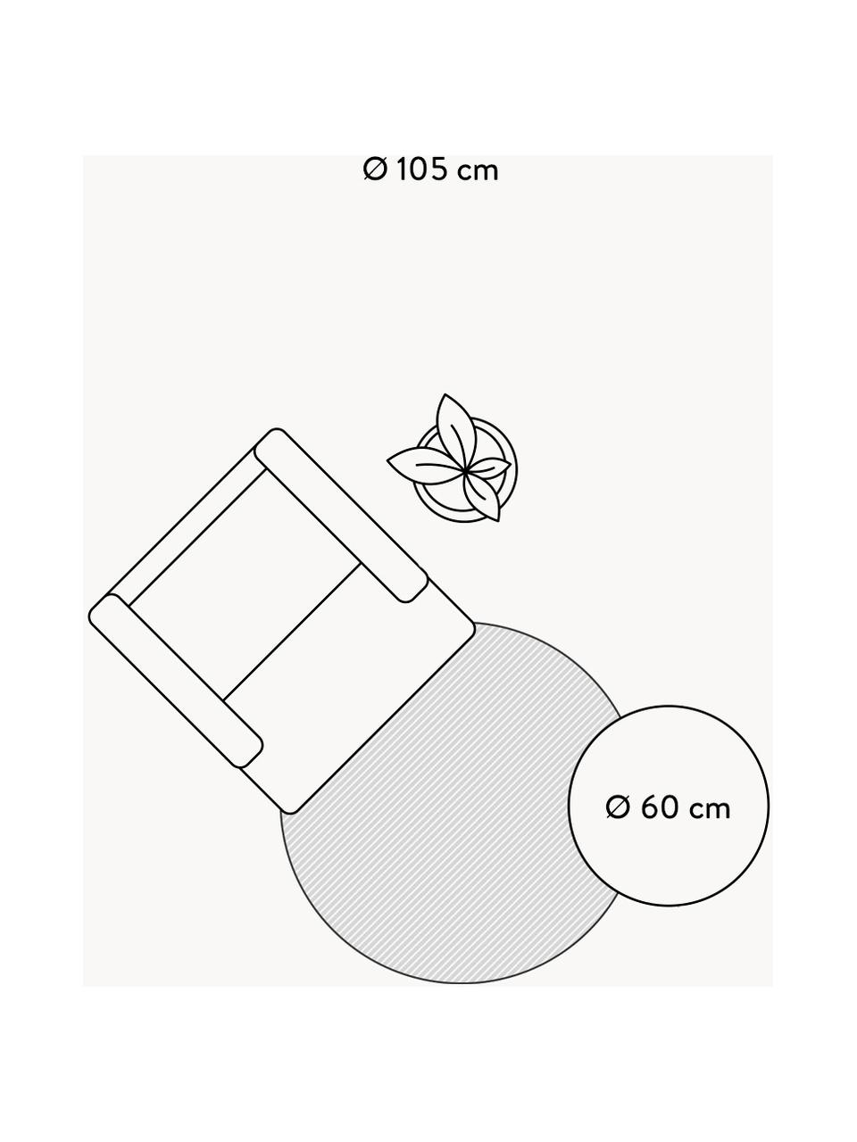 Ochranná rohož Naturals, protišmyková, PVC (termoplast), bez formaldehydu, ftalátov a BPA, Krémovobiela, Ø 105 cm (veľkosť S)