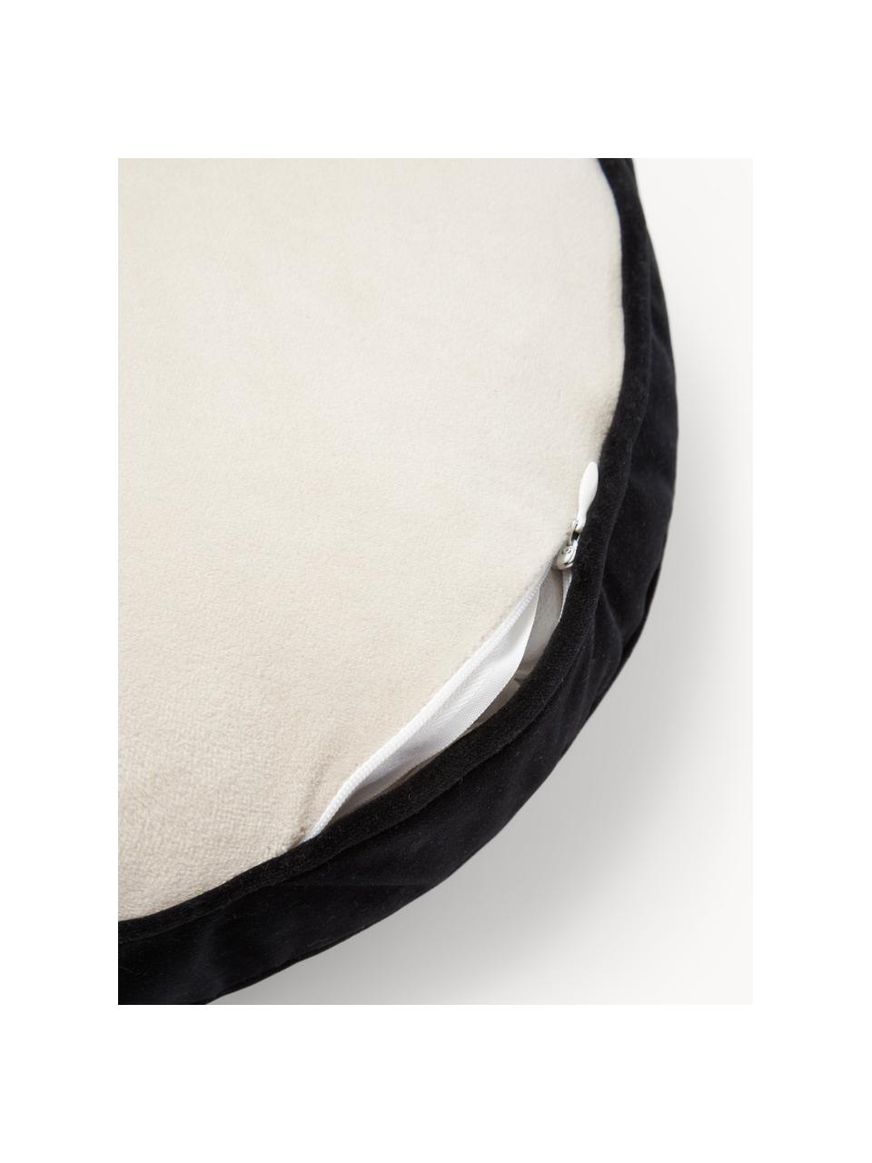 Coussin rond velours blanc ivoire/noir Dax, 100 % velours de polyester

Le matériau est certifié STANDARD 100 OEKO-TEX®, 21.HCN.72514, HOHENSTEIN HTTI, Beige, Ø 40 cm