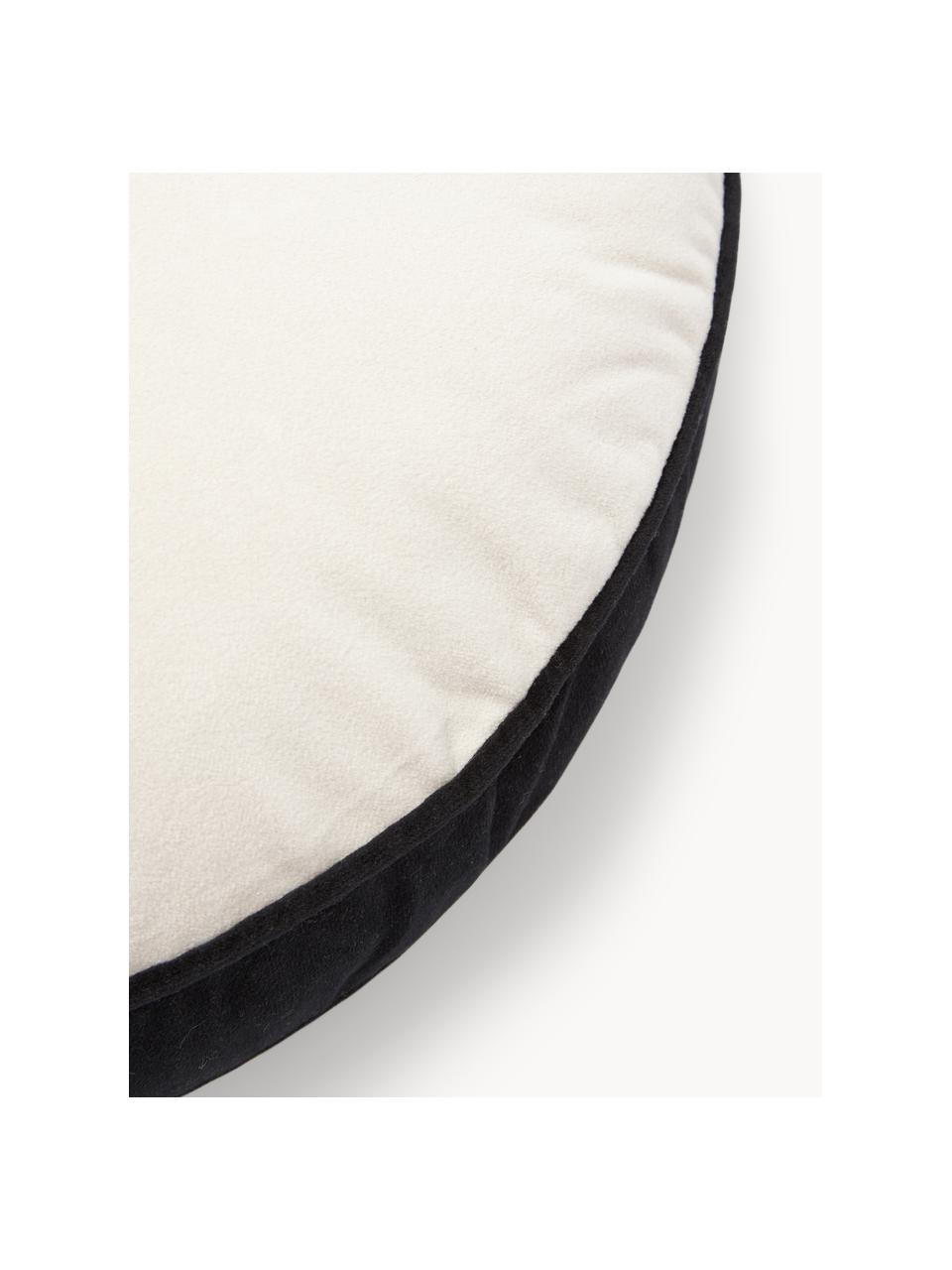 Coussin rond velours blanc ivoire/noir Dax, 100 % velours de polyester

Le matériau est certifié STANDARD 100 OEKO-TEX®, 21.HCN.72514, HOHENSTEIN HTTI, Beige, Ø 40 cm