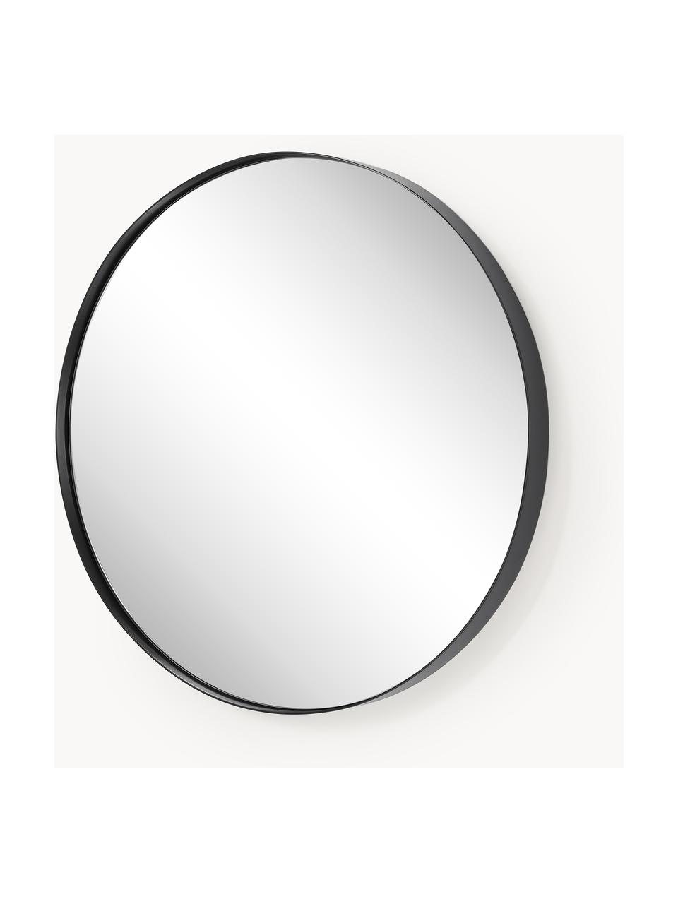 Okrúhle zrkadlo Lacie, Čierna, Ø 40 cm