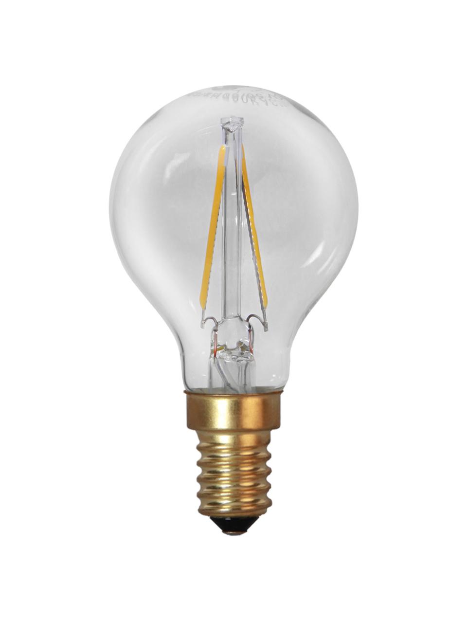 Ampoule (E14 - 120 lm) blanc chaud, 2 pièces, Transparent, couleur laitonnée, Ø 5 x haut. 8 cm