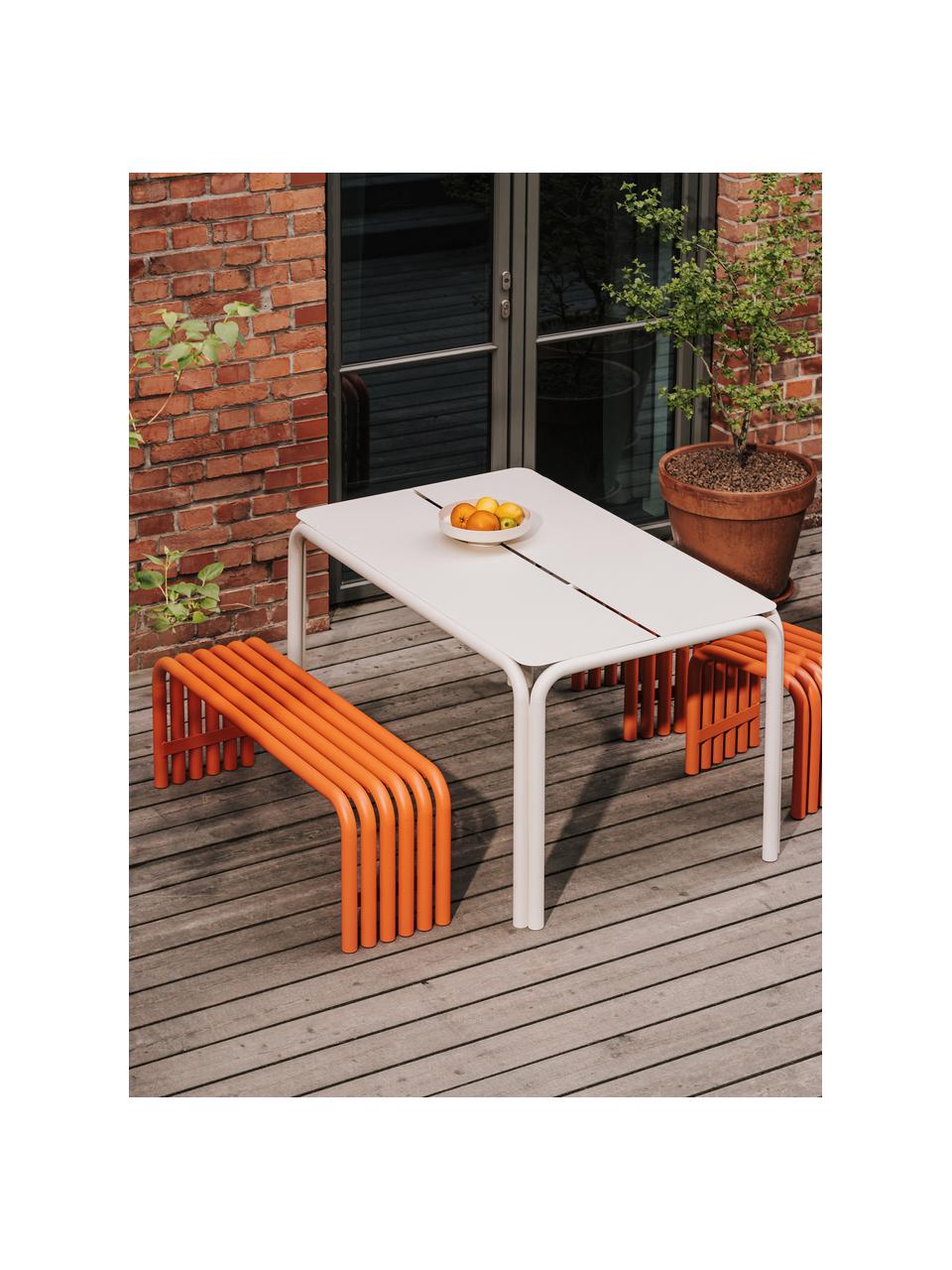 Metall-Sitzbank Nokk, Stahl, pulverbeschichtet, Orange, B 114 x T 32 cm