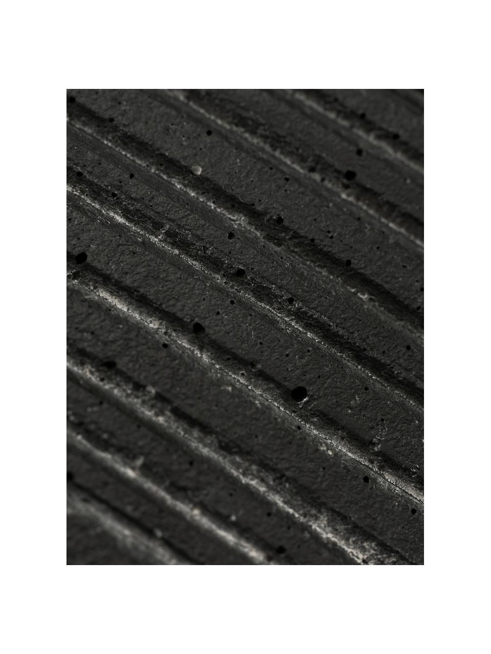 Macetero artesanal Ground, Cemento, Verde oscuro, Ø 28 x Al 40 cm