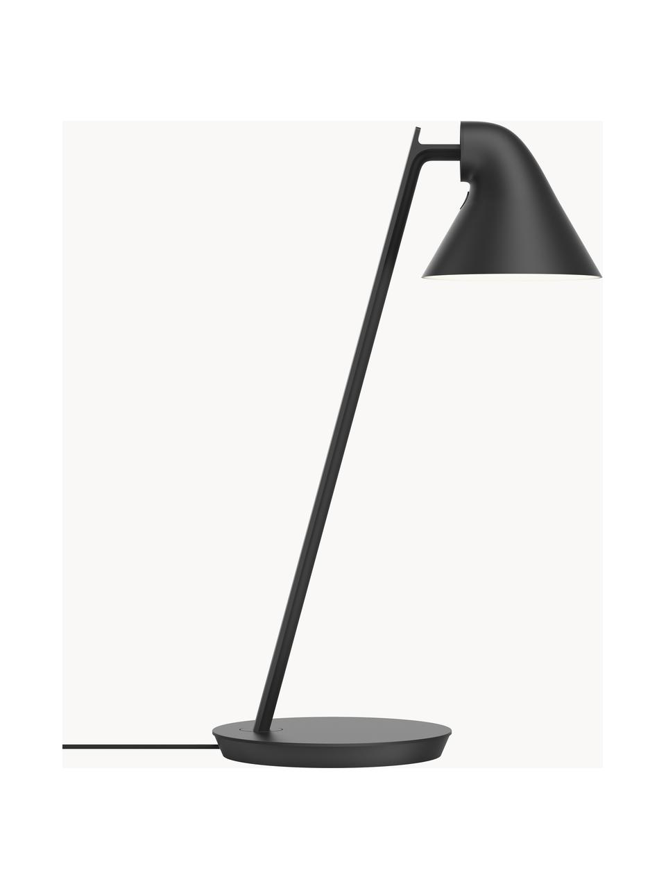 Dimmbare LED-Schreibtischlampe NJP, Lampenschirm: Aluminium, beschichtet, Lampenfuß: Stahl, beschichtet, Schwarz, Ø 16 x H 42 cm