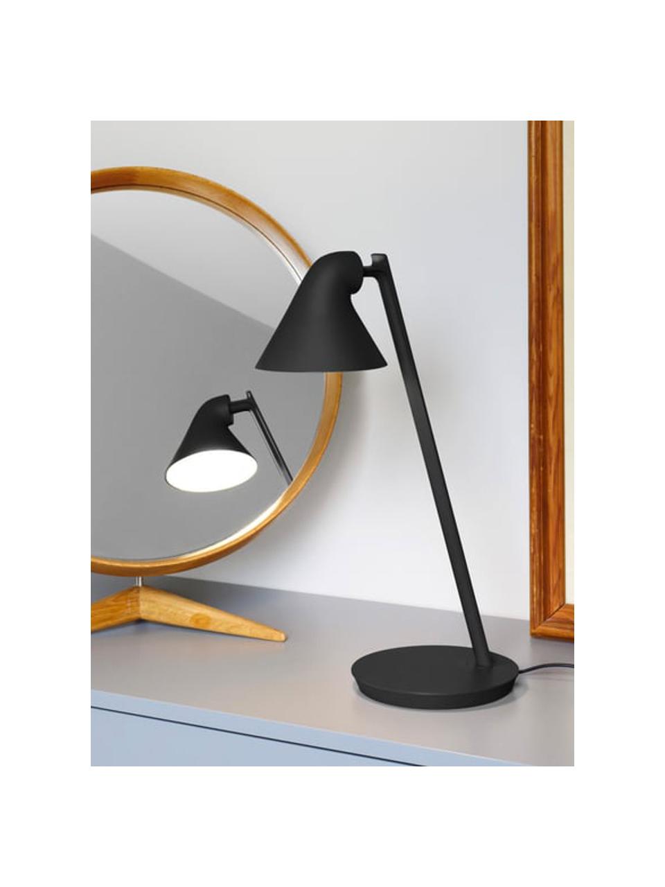 Lampada da tavolo a LED con luce regolabile NJP, Paralume: alluminio rivestito, Nero, Ø 16 x Alt. 42 cm