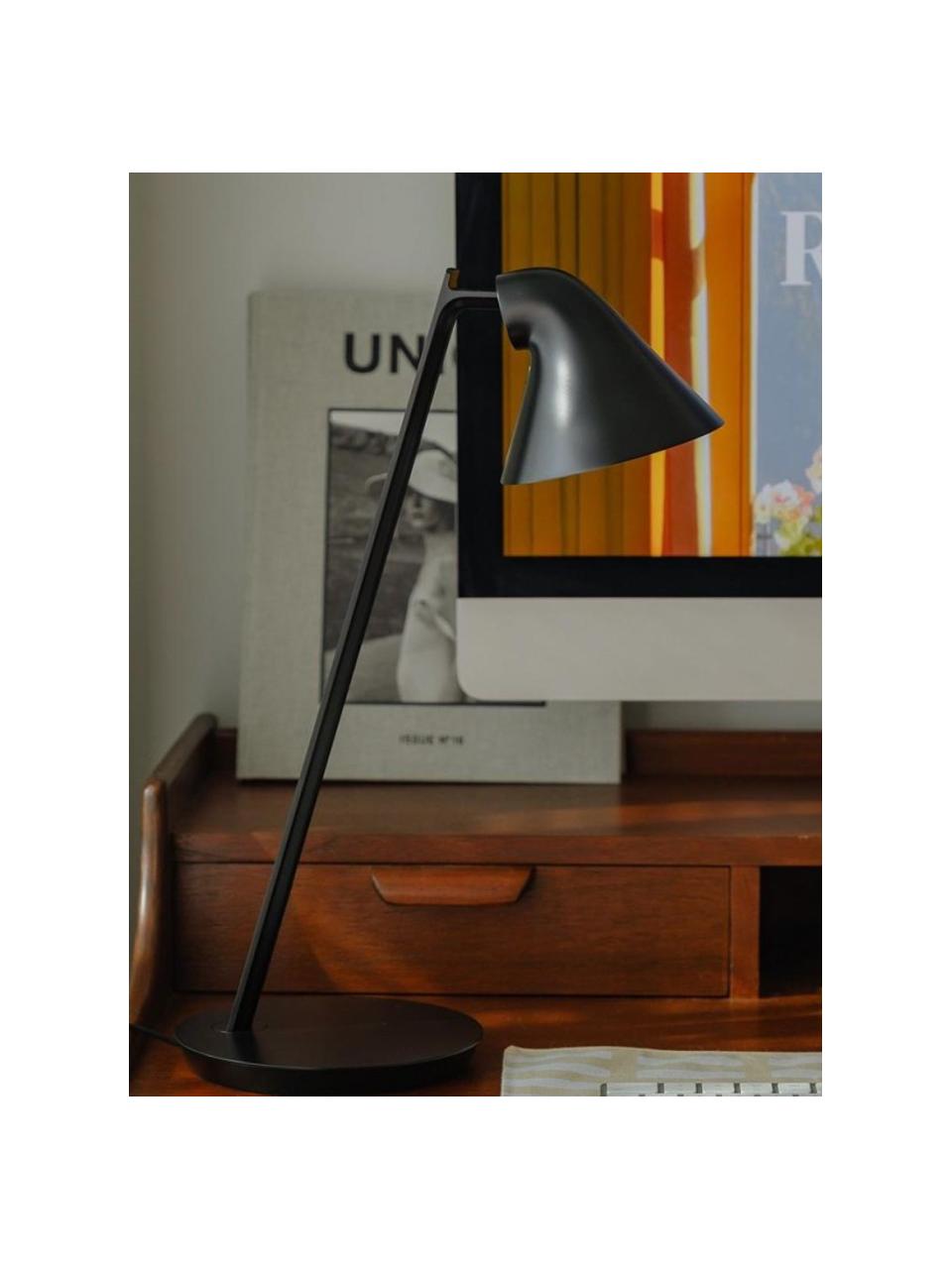 Lampada da tavolo a LED con luce regolabile NJP, Paralume: alluminio rivestito, Nero, Ø 16 x Alt. 42 cm