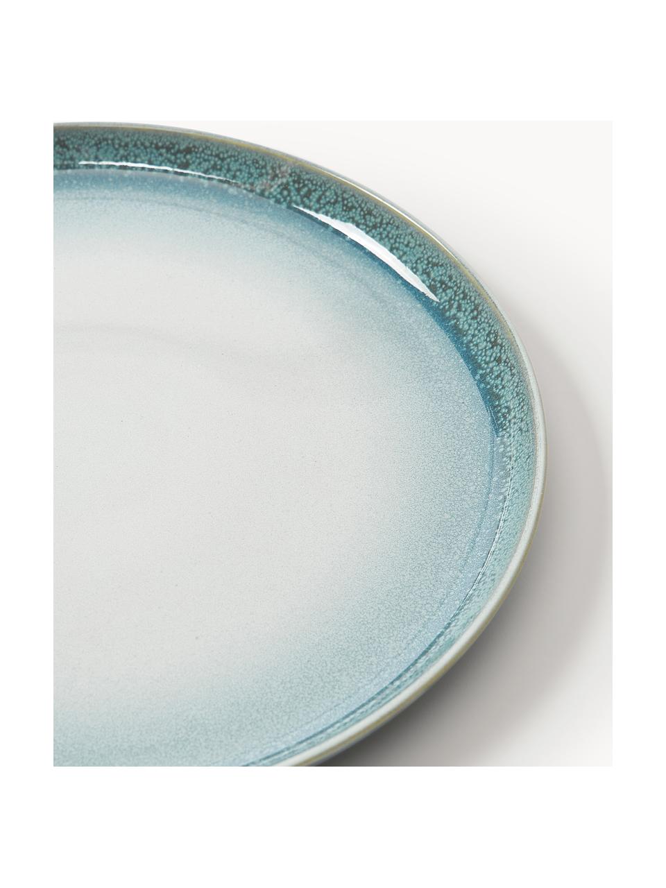 Plytké taniere Havana, 4 ks, Kamenina, glazúrovaná, Odtiene modrej, Ø 28 x V 3 cm