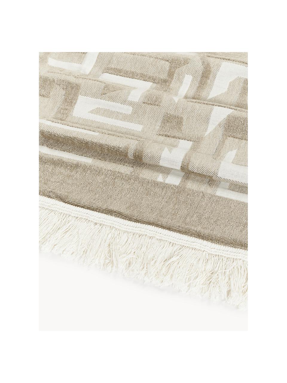 Žakárový přehoz s třásněmi Fran, 55 % bavlna, 45 % polyester (žinylka)

Materiál použitý v tomto produktu byl testován na škodlivé látky a certifikován podle STANDARD 100 od OEKO-TEX®, 6457CIT, CITEVE, Světle béžová, krémově bílá, Š 230 cm, D 250 cm
