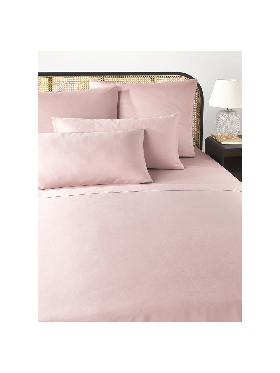 Baumwollsatin-Bettlaken Comfort, Webart: Satin Fadendichte 250 TC,, Altrosa, B 270 x L 280 cm