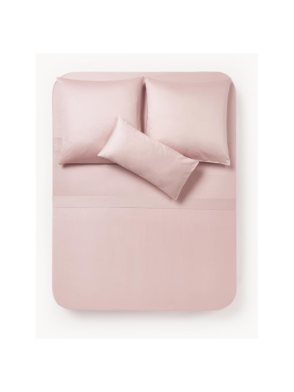 Sábana encimera de satén Comfort, Rosa palo, Cama 180/200 cm (270 x 280 cm)