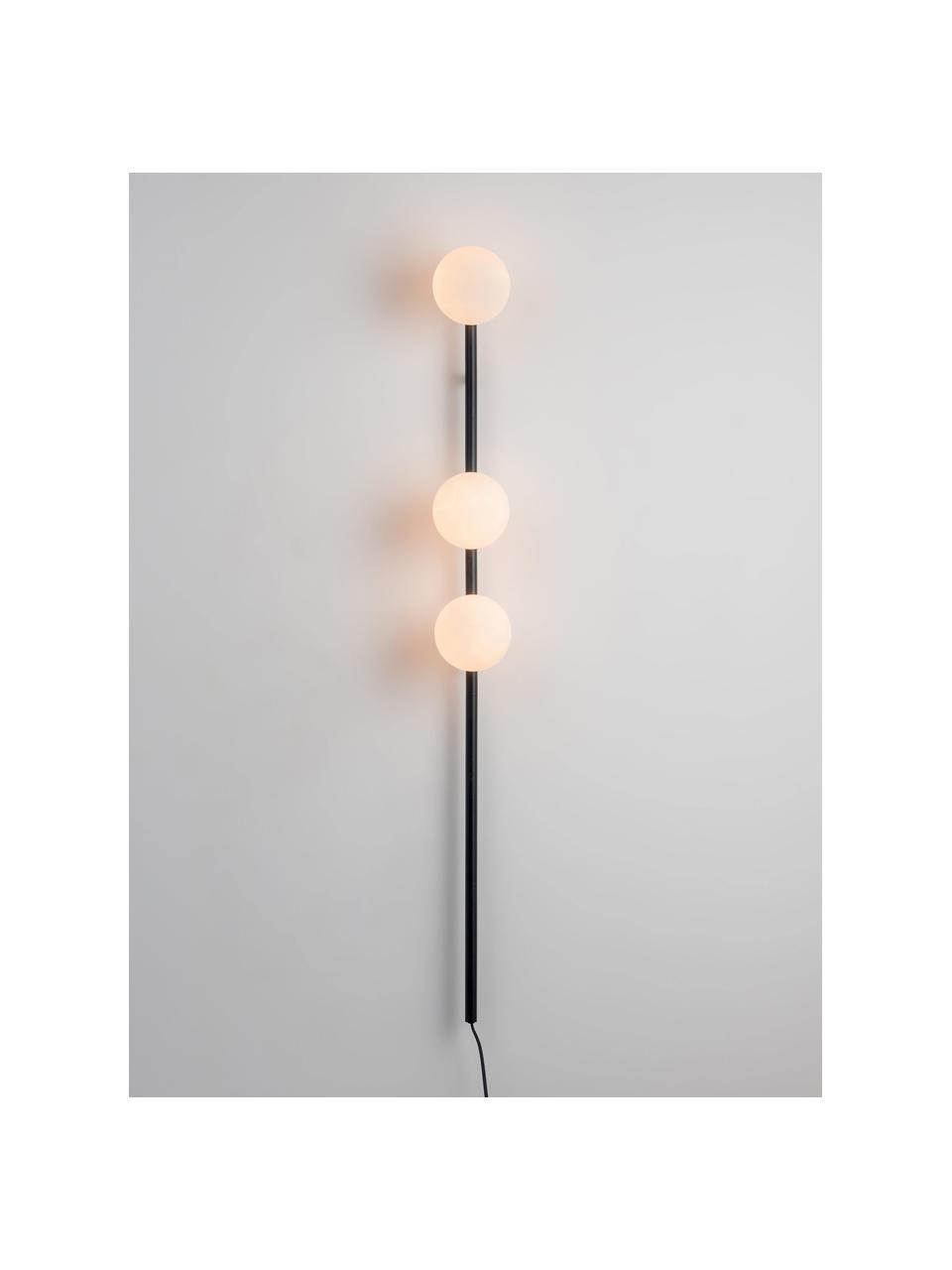 Nástenná lampa so zástrčkou Bar, Čierna, Š 12 x V 123 cm