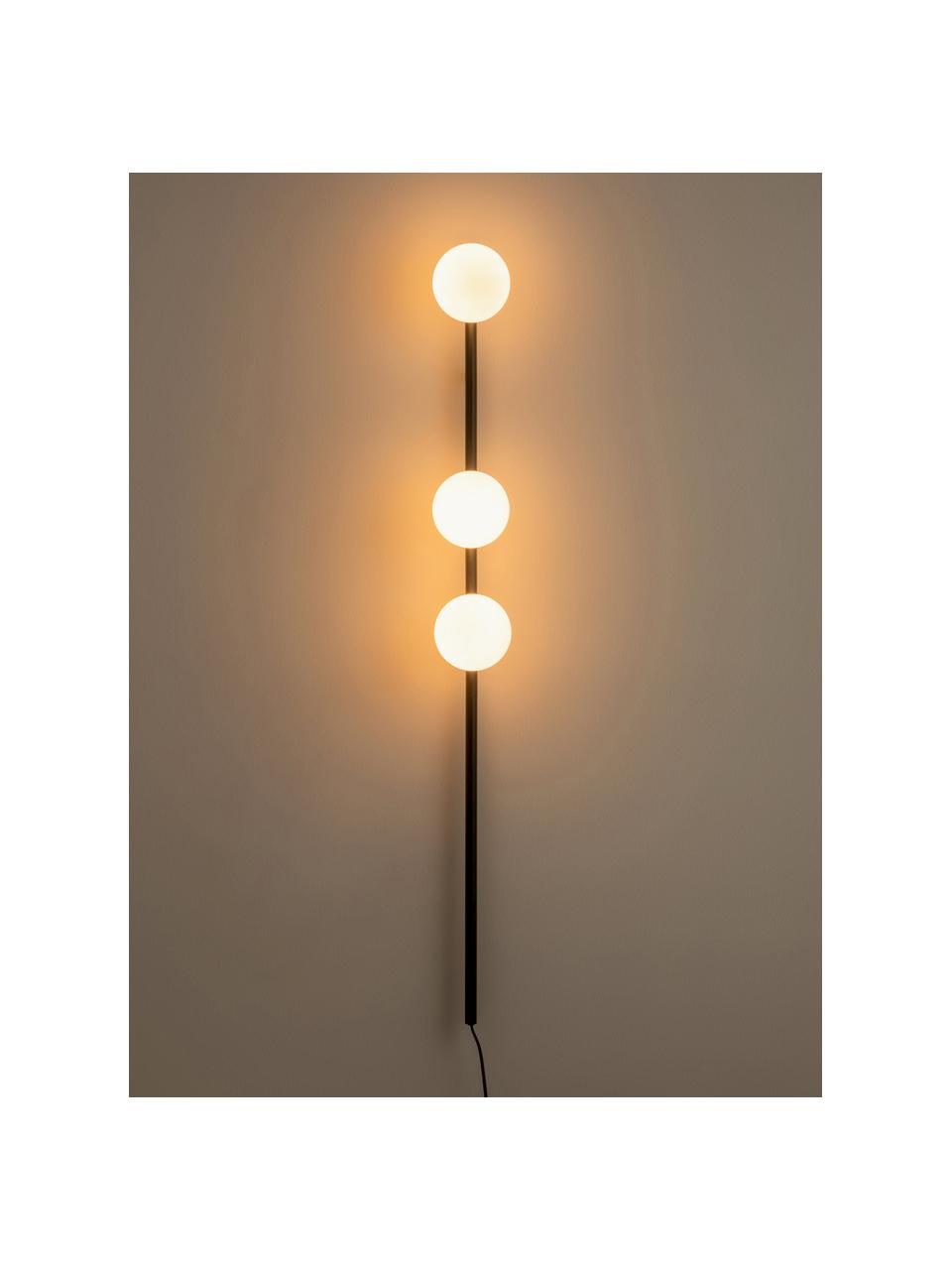 Wandlamp Bar met stekker, Zwart, B 12 x H 123 cm