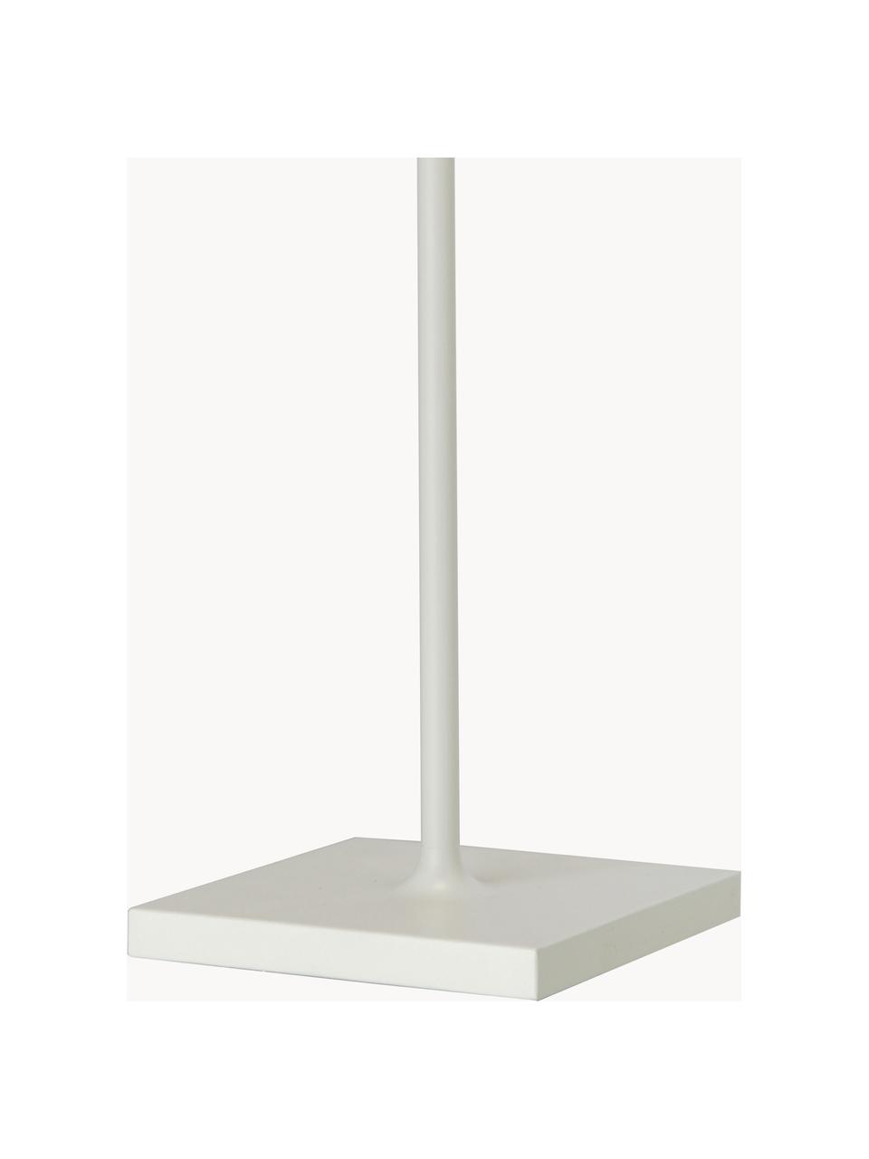 Lámpara de mesa LED regulable para exterior Trellia, portátil, Pantalla: aluminio pintado, Blanco, Ø 12 x Al 38 cm