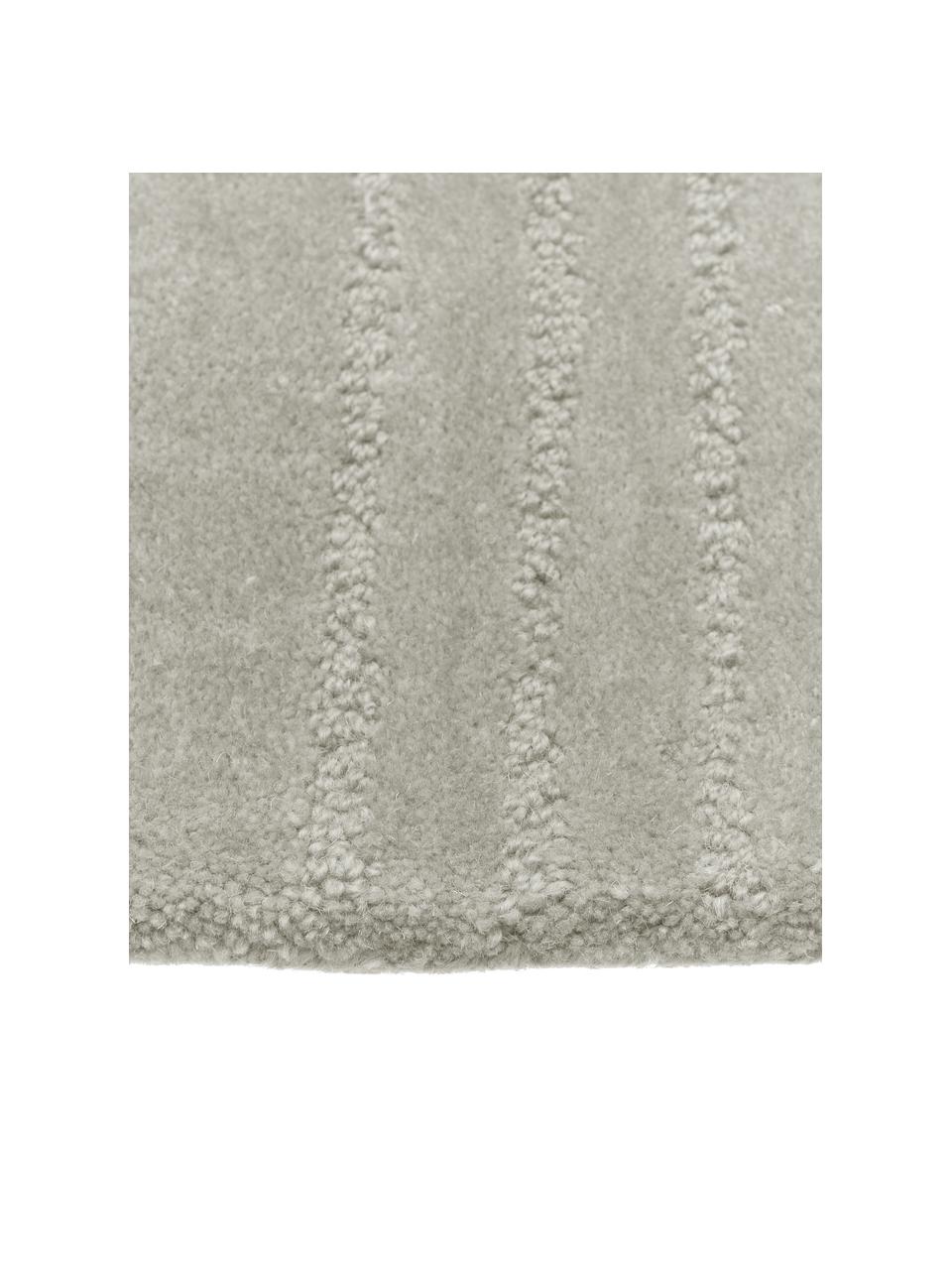 Alfombra artesanal de lana Mason, Parte superior: 100% lana, Reverso: 100% algodón Las alfombra, Gris claro, An 160 x L 230 cm (Tamaño M)