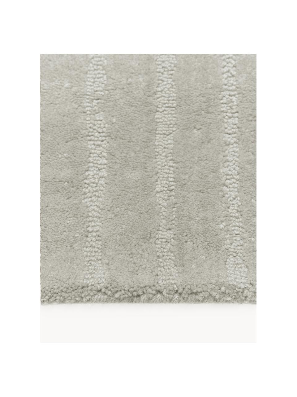 Tapis en laine tufté main Mason, Gris clair, larg. 160 x long. 230 cm (taille M)