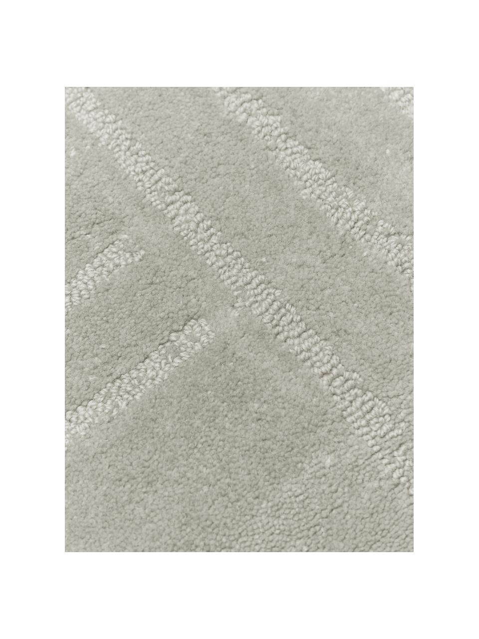 Tapis en laine tufté main Mason, Gris clair, larg. 160 x long. 230 cm (taille M)