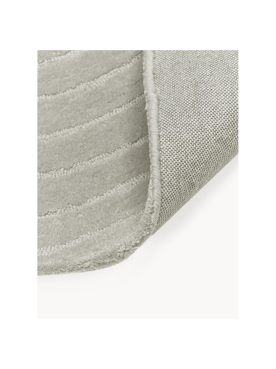 Tapis en laine tufté main Mason, Gris clair, larg. 160 x long. 230 cm (taille M)