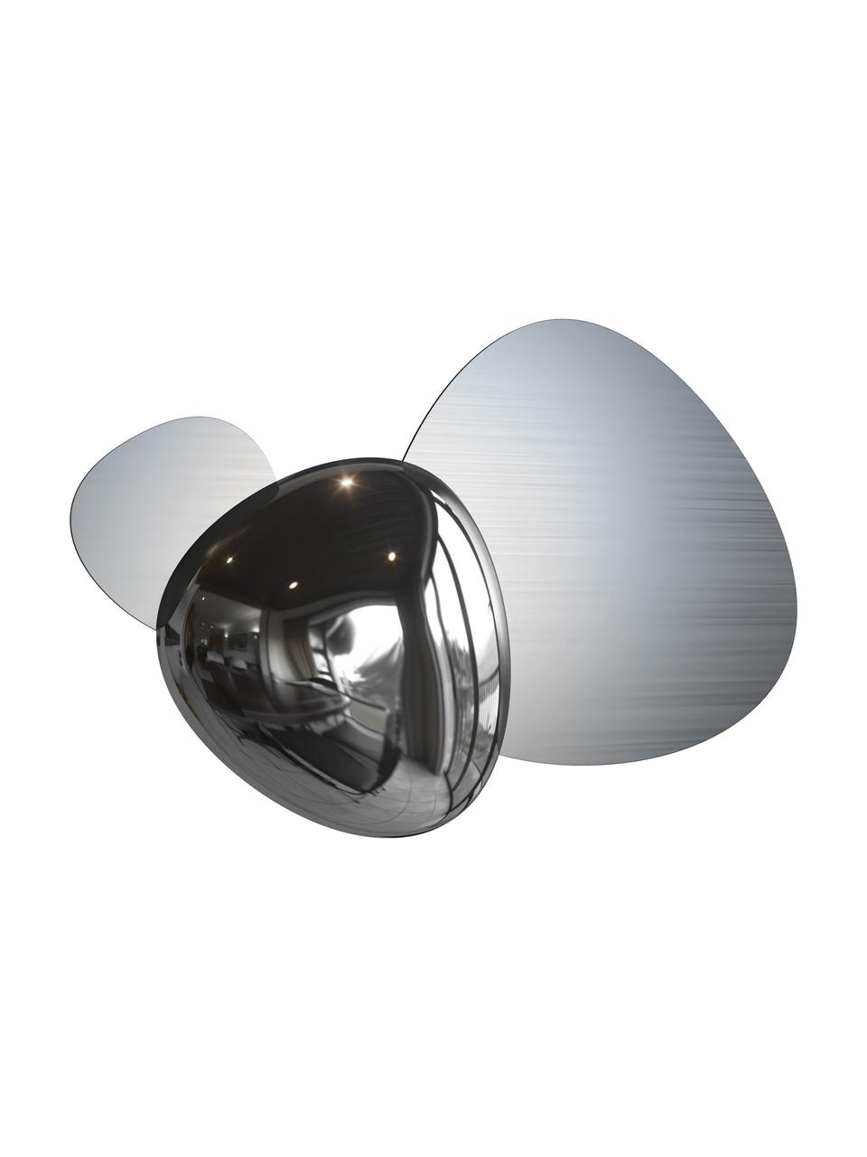 LED wandlamp Jack-Stone in zilverkleur, Lampenkap: metaal, Zilverkleurig, B 36 x D 7 cm