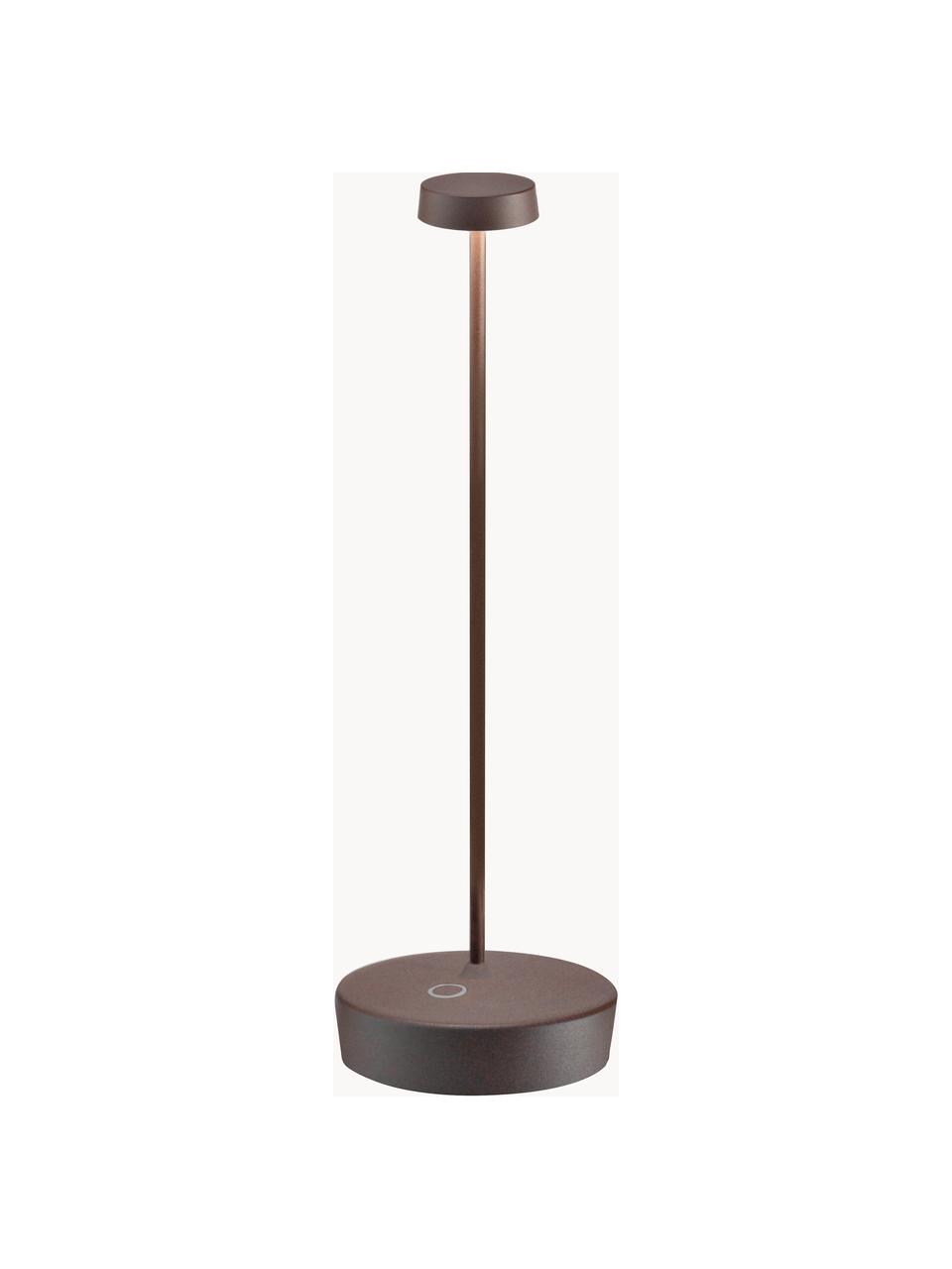 Lámpara de mesa pequeña LED regulable Swap Mini, portátil, Lámpara: aluminio recubierto Cable, Turrón, Ø 10 x Al 33 cm