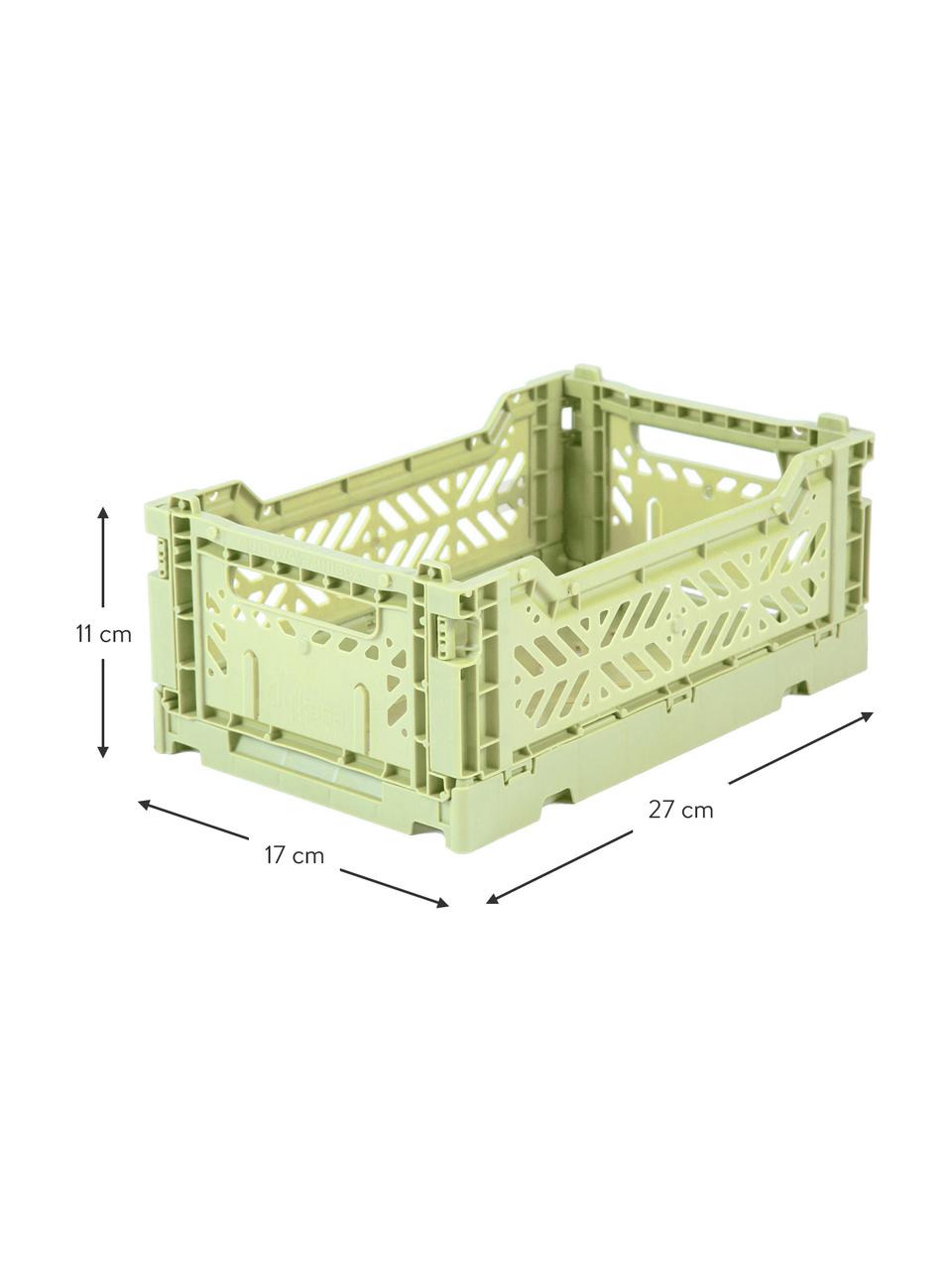 Caja plegable Melon, Plástico, Verde melón, An 27 x Al 11 cm