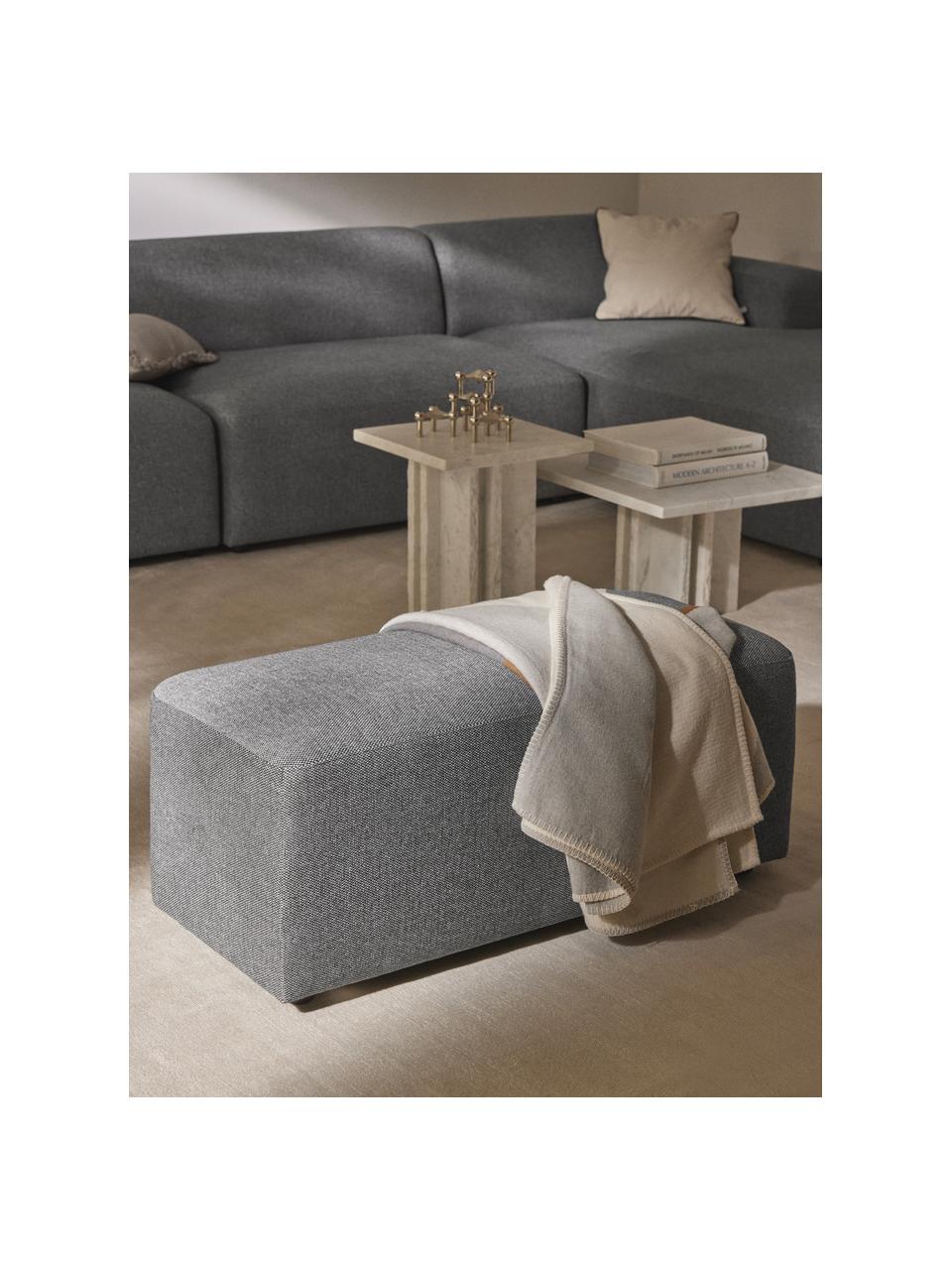 Hocker Melva, B 99 x T 42 cm, Bezug: 100 % Polyester Der strap, Gestell: Massives Kiefern- und Fic, Webstoff Dunkelgrau, B 99 x T 42 cm