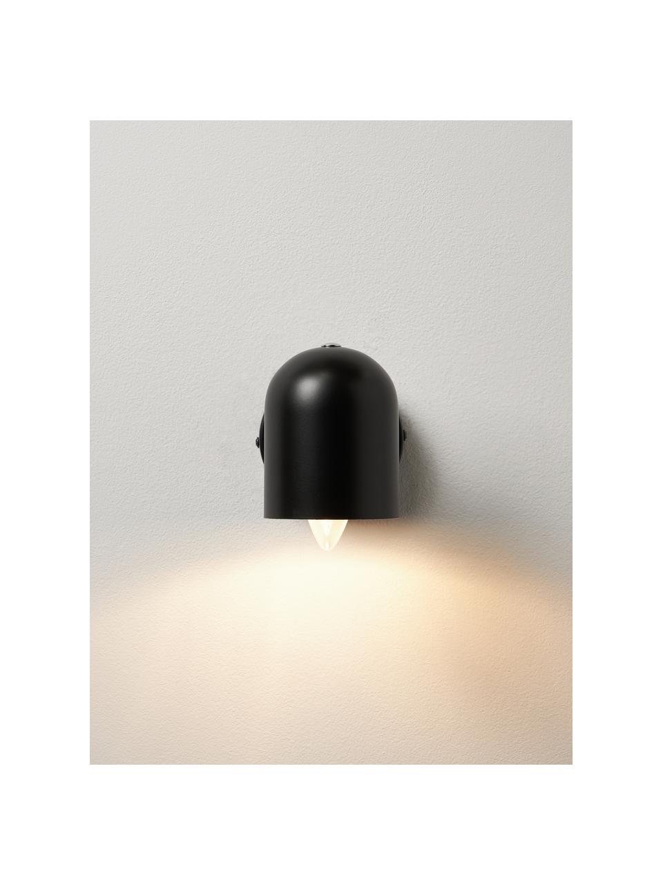 Nastaviteľné nástenné svietidlo Almo, Čierna, Ø 10 x V 17 cm