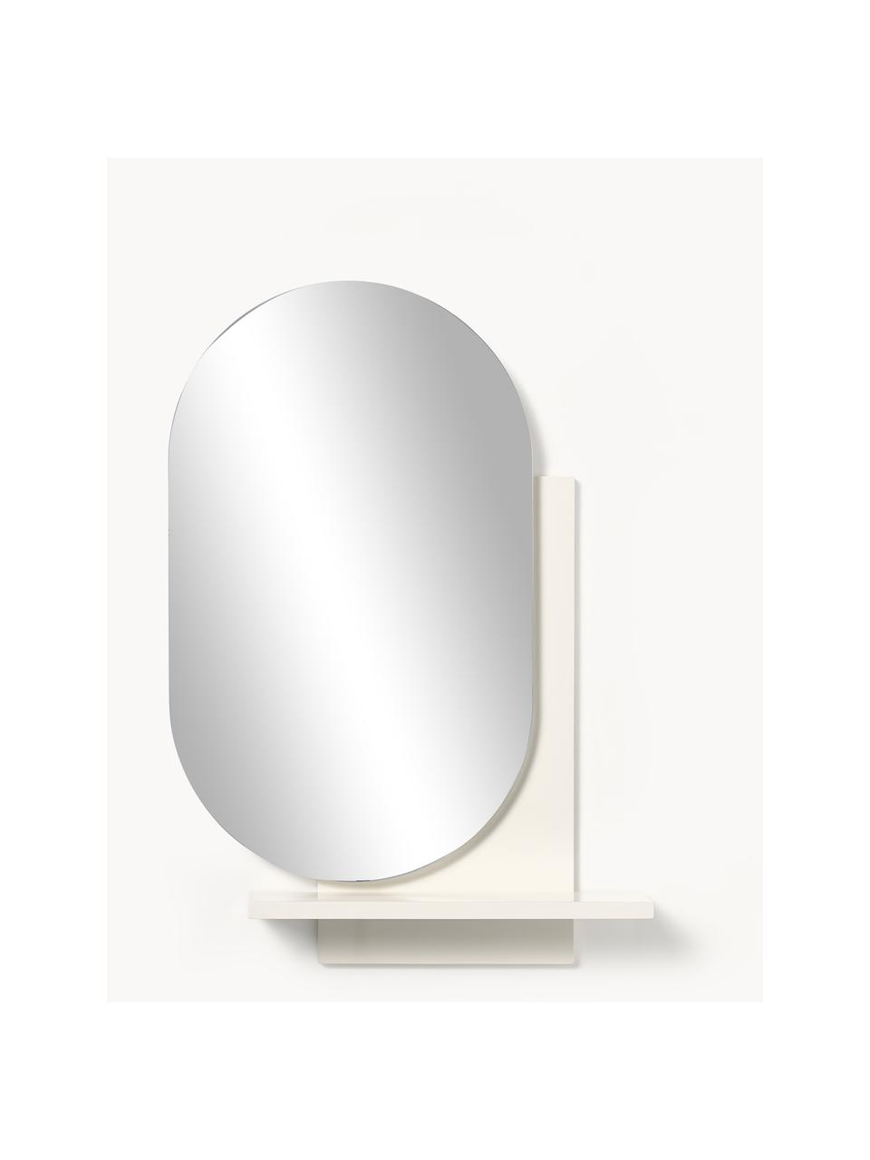 Espejo de pared con estante Sorin, Espejo: cristal, Blanco, An 55 x Al 79 cm