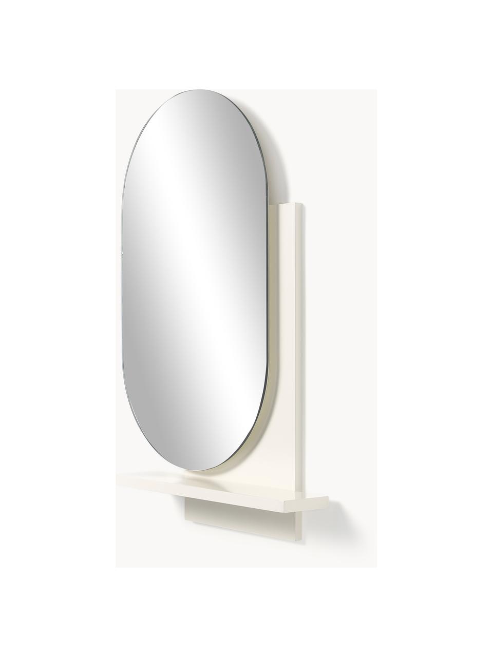 Espejo de pared con estante Sorin, Espejo: cristal, Blanco, An 55 x Al 79 cm