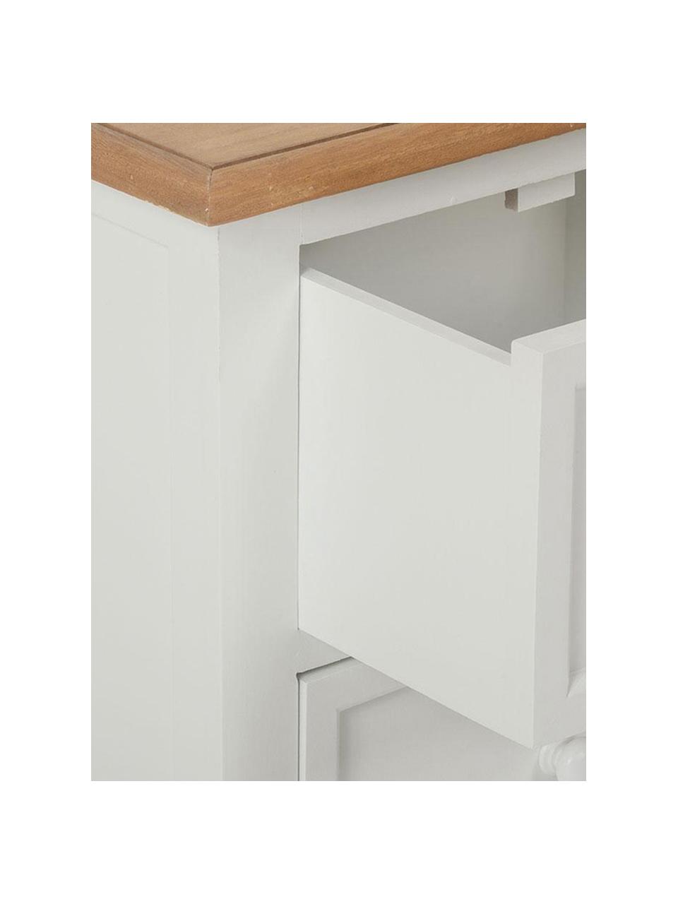 Mueble de TV Nora, Blanco, beige, An 150 x Al 50 cm