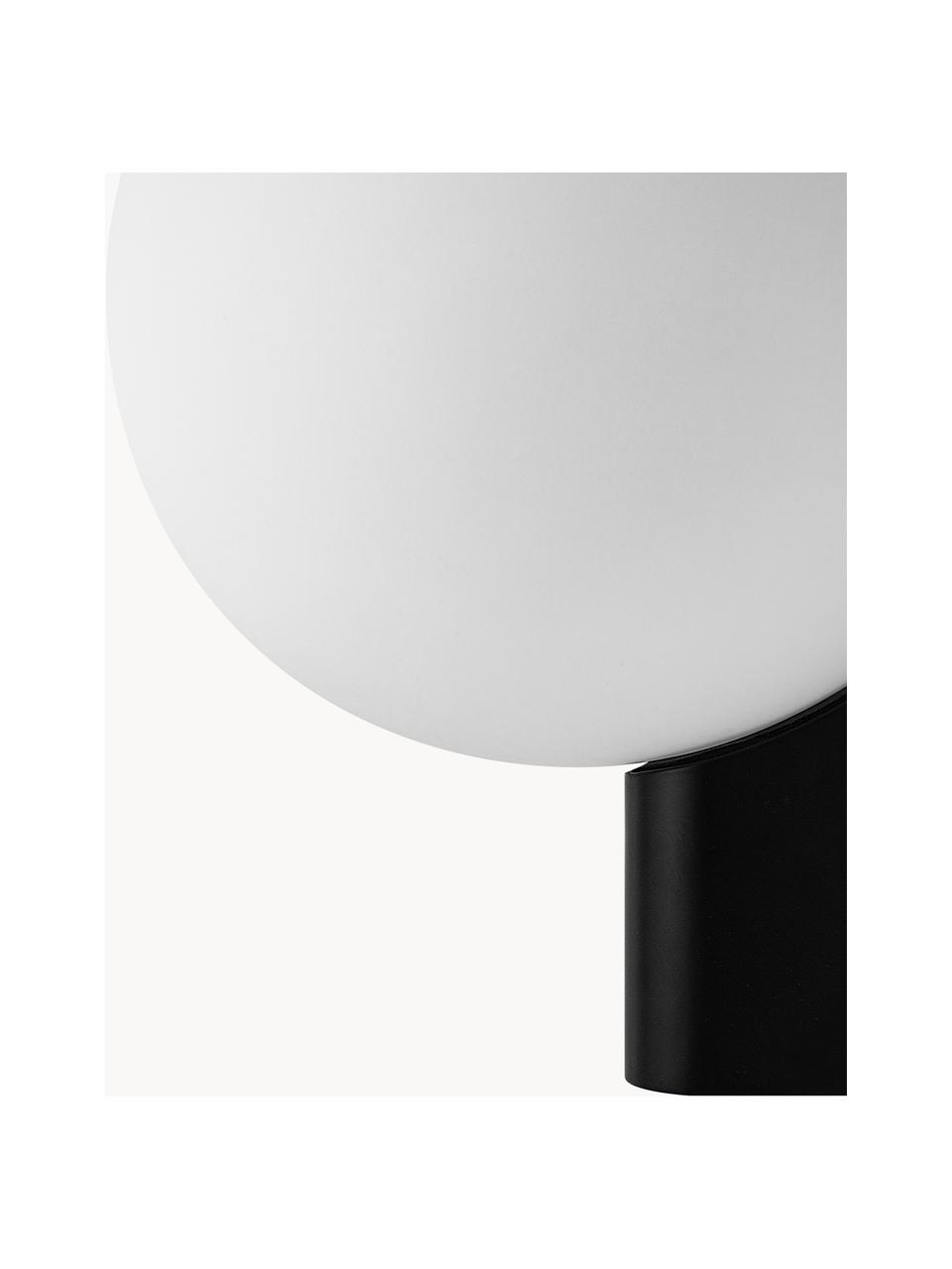 Skleněné nástěnné svítidlo Avant, Bílá, černá, Š 18 cm, H 22 cm
