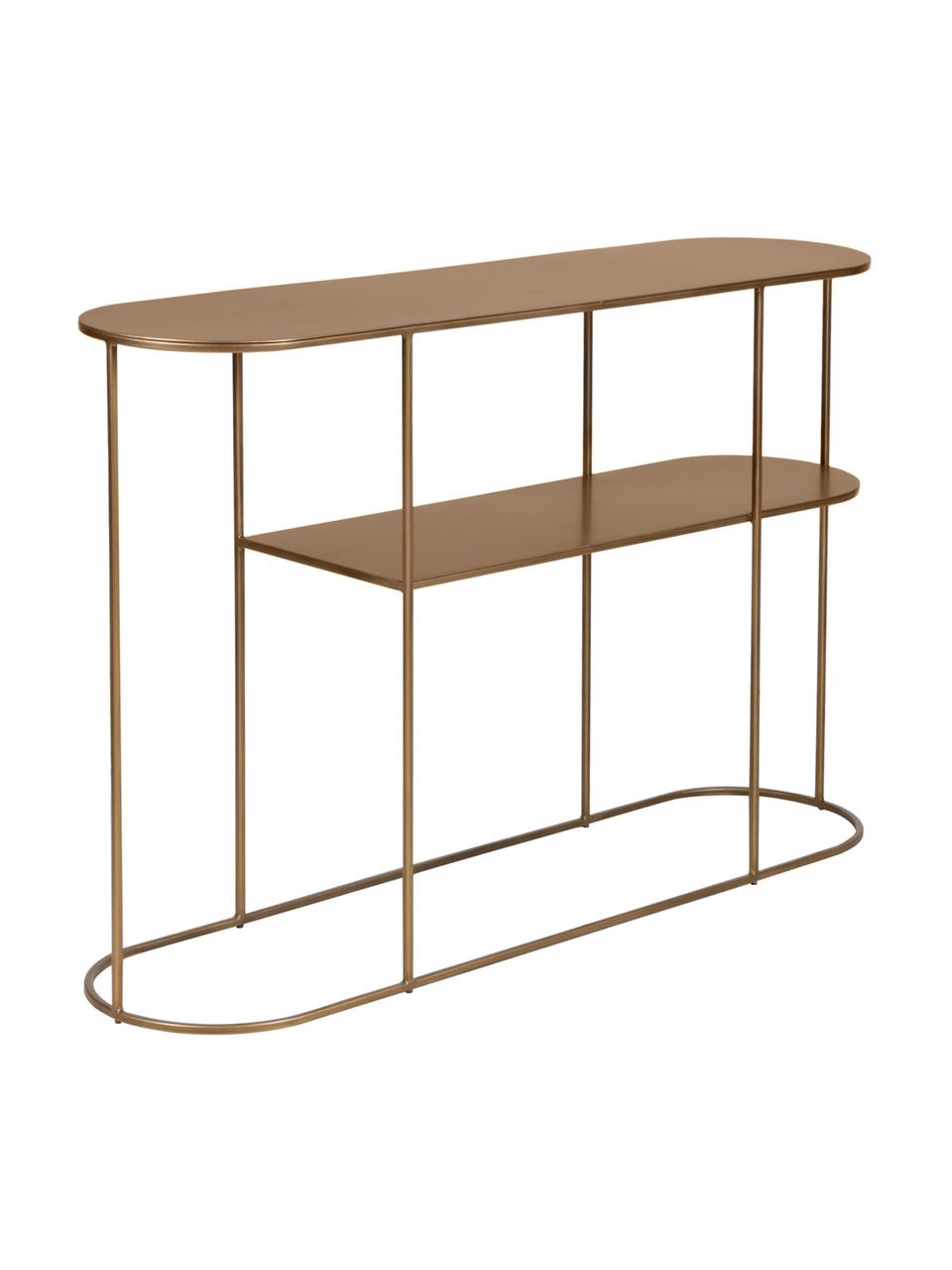 Metalen sidetable Grayson in messingkleur, Gecoat metaal, Messingkleurig, B 120 cm x H 76 cm