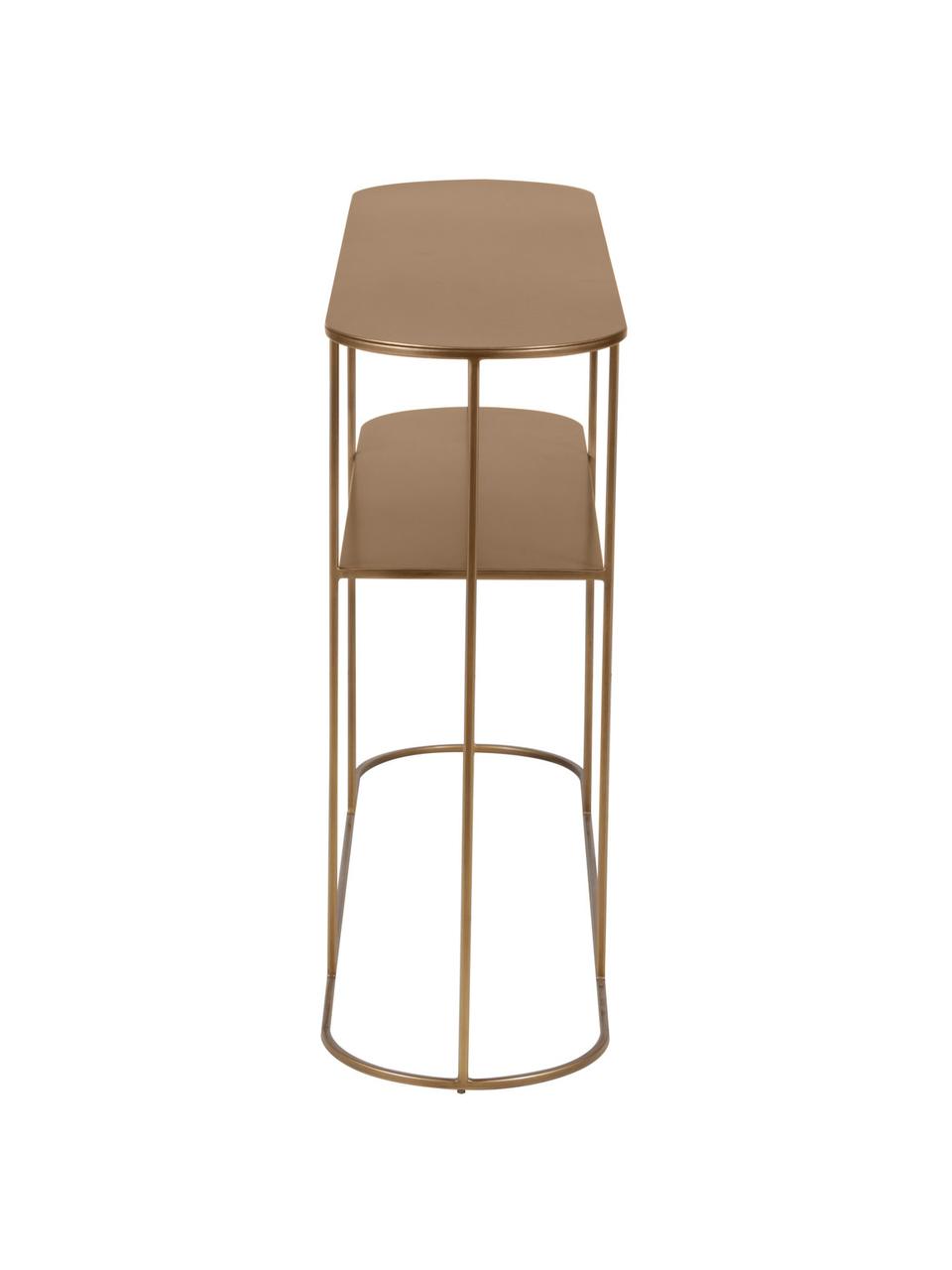 Kovový konzolový stolek Grayson, Potažený kov, Mosazná, Š 120 cm, V 76 cm