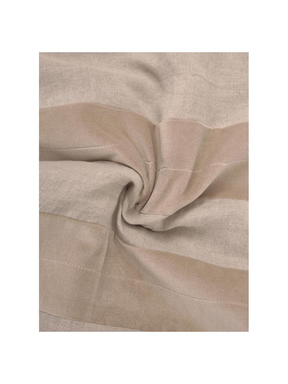 Colcha acolchada de algodón ecológico Cherie, Parte superior: 50% algodón con certifica, Parte trasera: 100% algodón con certific, Borde: 100% terciopelo, Crudo, beige, An 150 x L 250 cm (para camas de 100 x 200 cm)