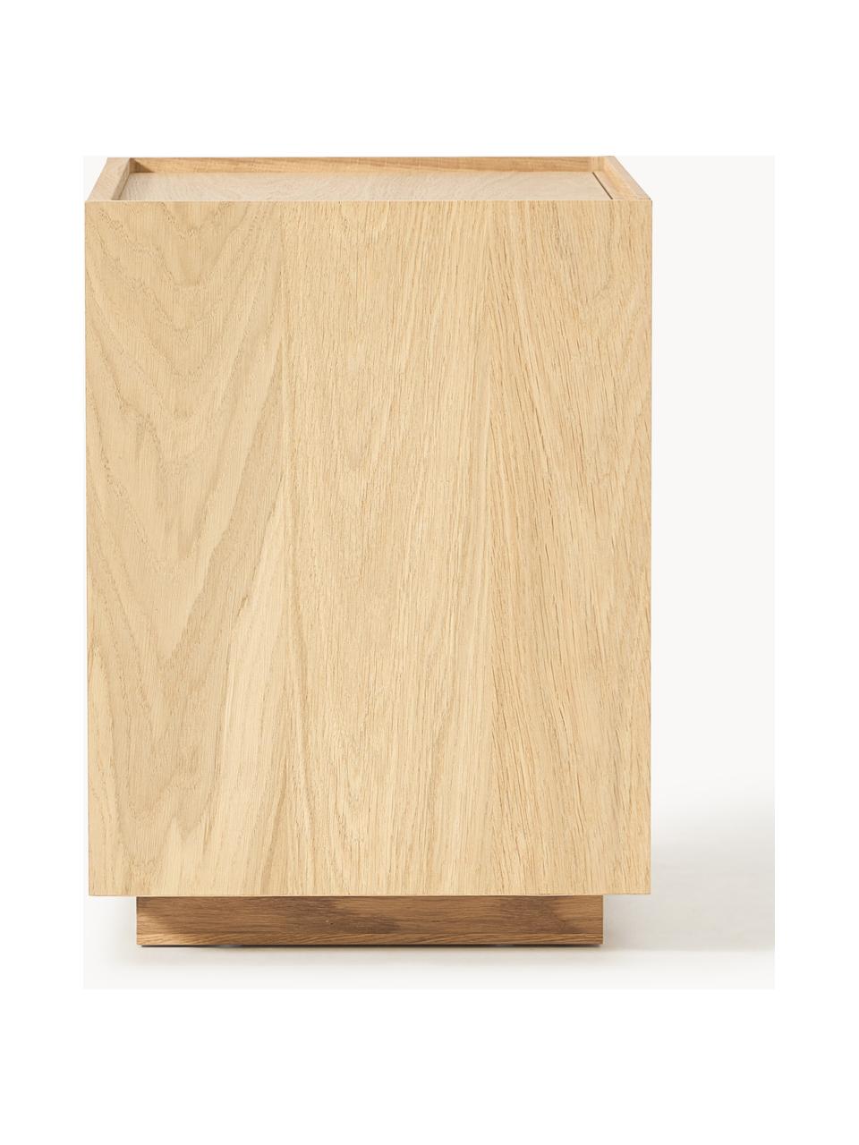 Holz-Nachttisch Larsen, Beine: Massives Eichenholz Diese, Eichenholz, lackiert, B 50 x H 50 cm
