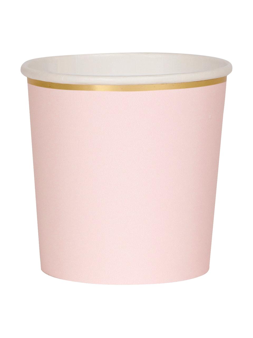 Vasos de papel Simply Eco, 8 uds., Papel, foliert, Rosa, Ø 8 x Al 8 cm