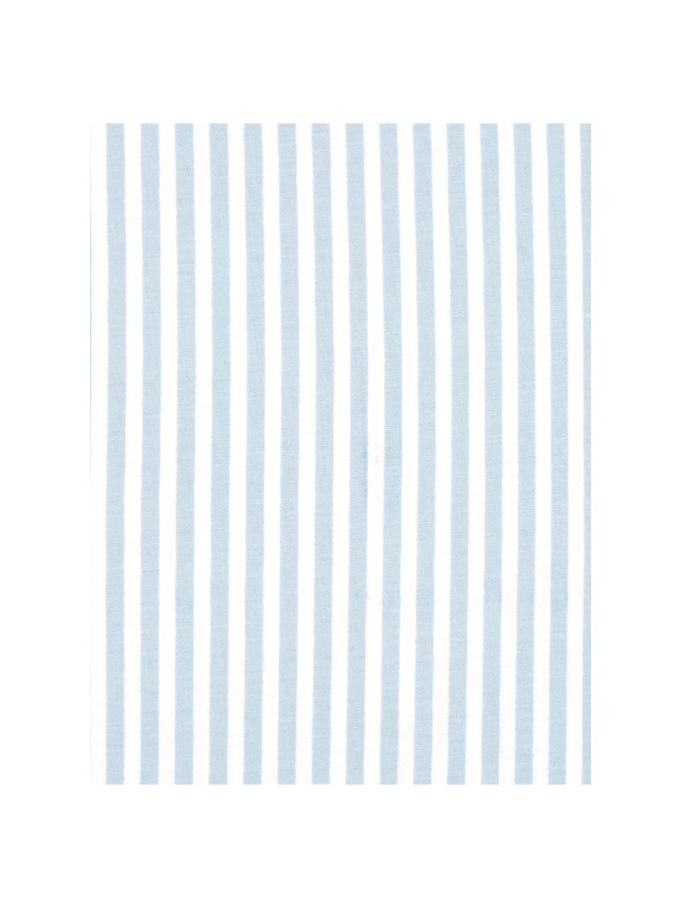 Funda de almohada de algodón Lorena, Azul claro, blanco crema, An 50 x L 70 cm