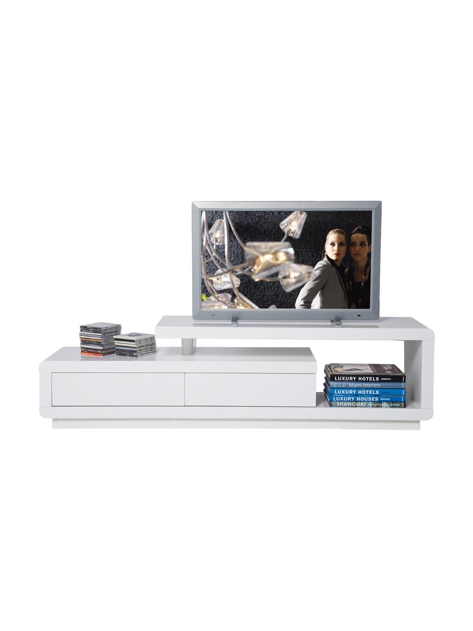 Mueble TV Loft, Tablero de fibras de densidad media (MDF), pintado, Blanco, An 170 x F 40 cm
