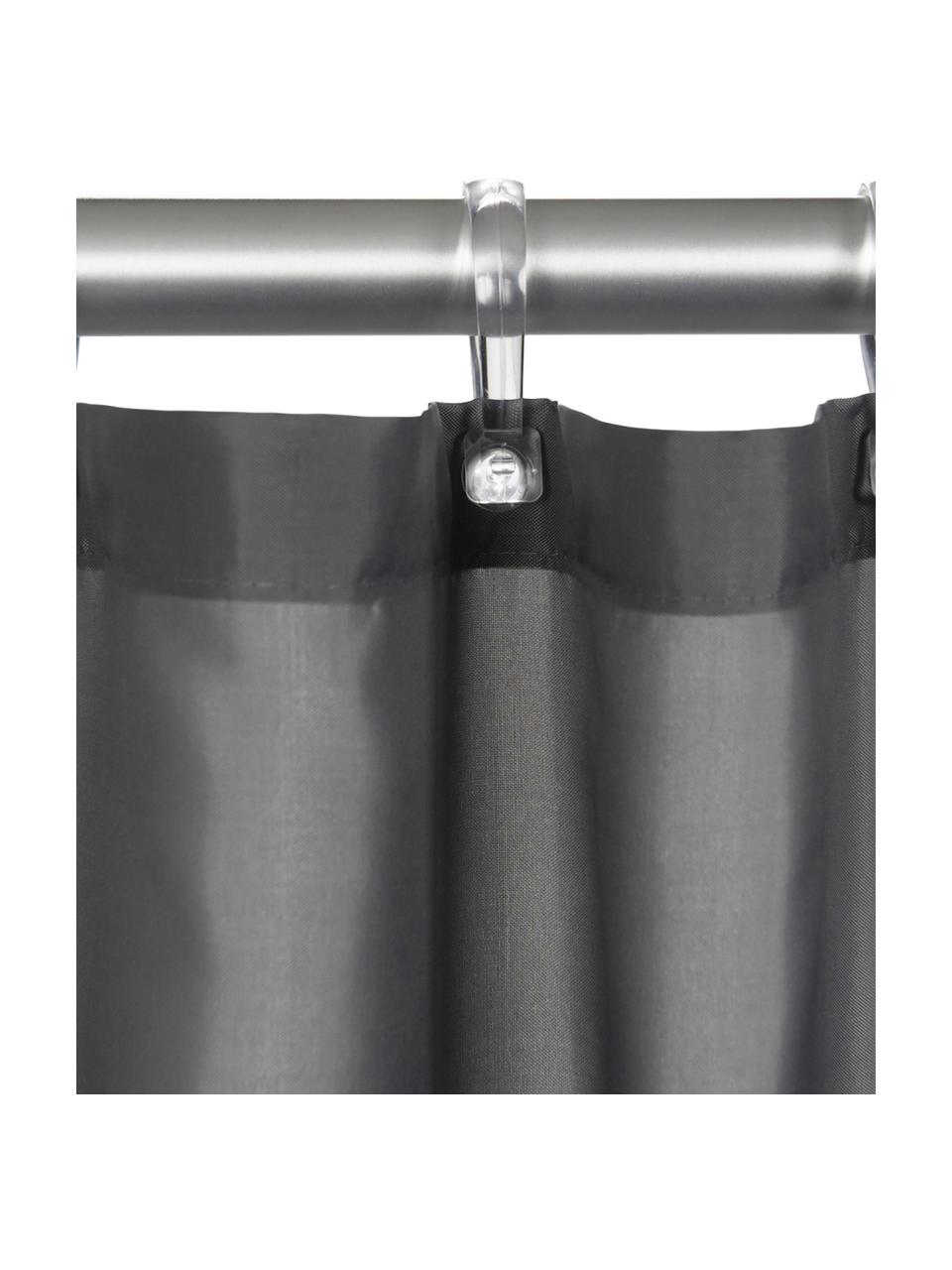 Cortina de baño Granada, 100% poliéster
Repelente al agua, no impermeable, Gris oscuro, An 180 x L 200