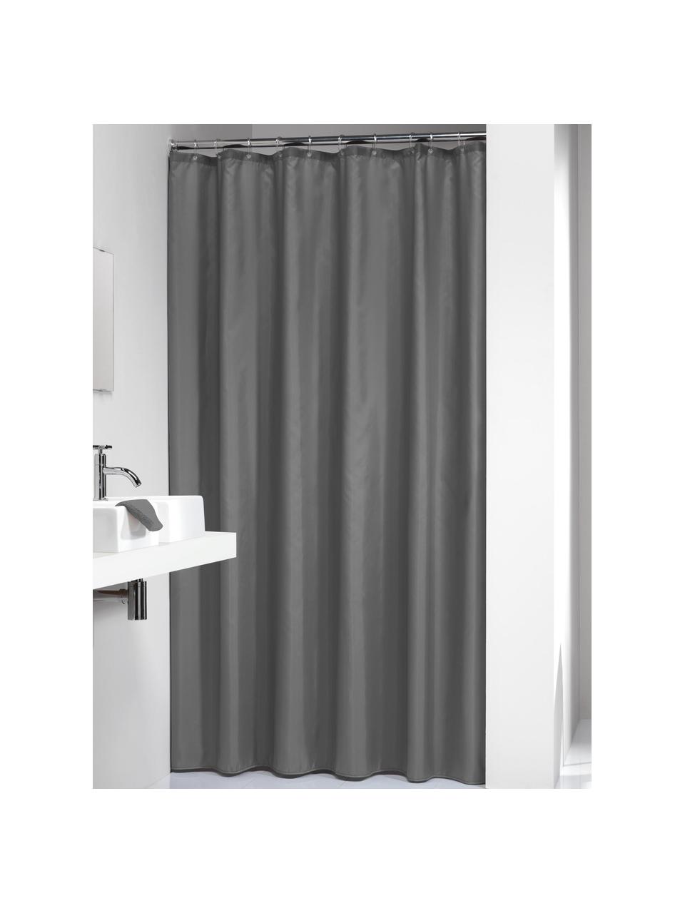 Cortina de baño Granada, 100% poliéster
Repelente al agua, no impermeable, Gris oscuro, An 180 x L 200