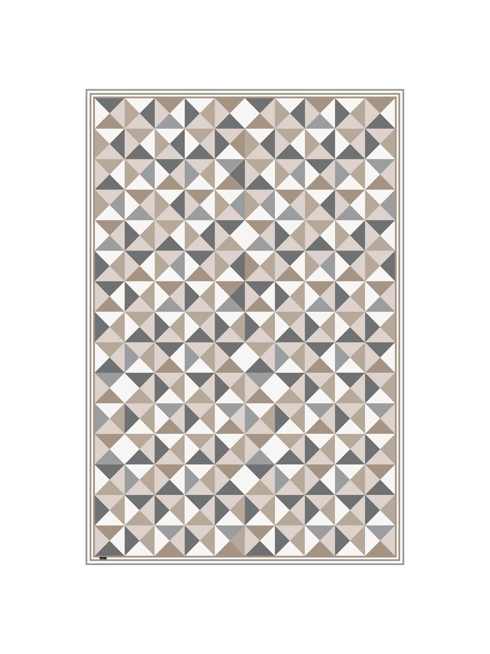 Alfombra vinílica Haakon, antideslizante, Vinilo reciclable, Gris, tonos beige, blanco, An 136 x L 203 cm