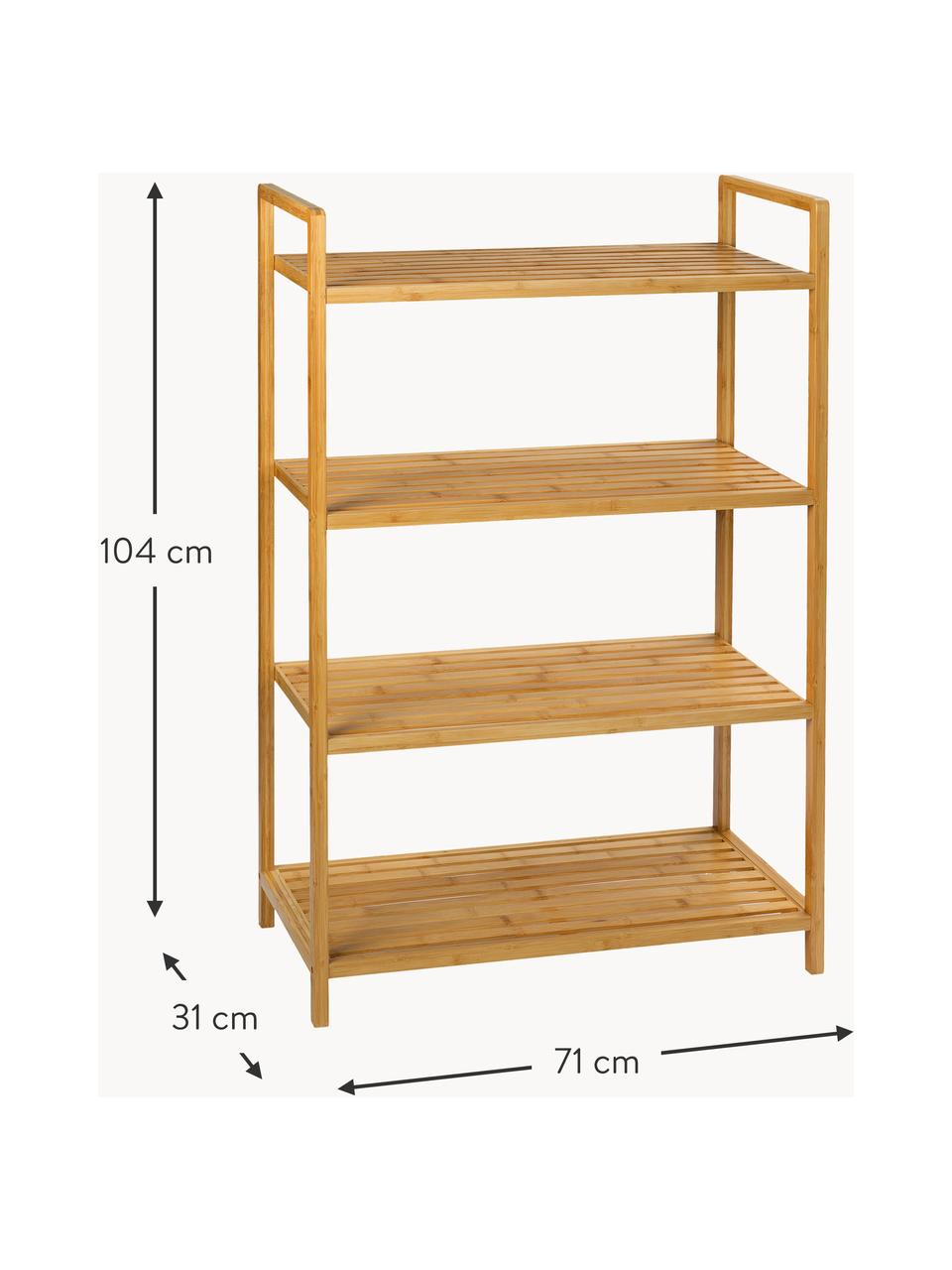 Estantería  de madera de bambú Tier, Bambú, Madera de bambú, An 71 x Al 104 cm