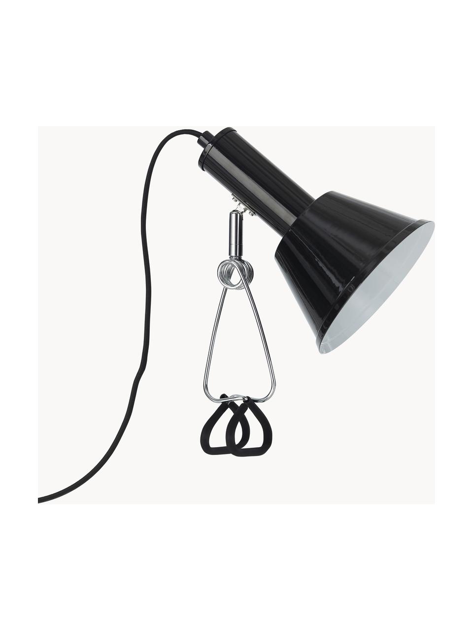 Lampa biurkowa z klipsem Milou, Czarny, Ø 15 x W 35 cm