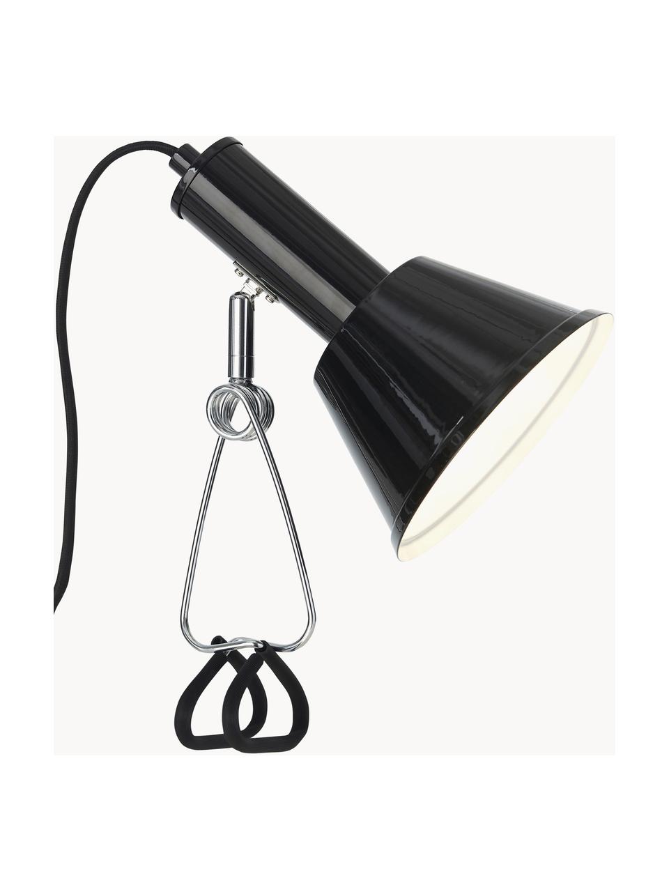 Lampa biurkowa z klipsem Milou, Czarny, Ø 15 x W 35 cm