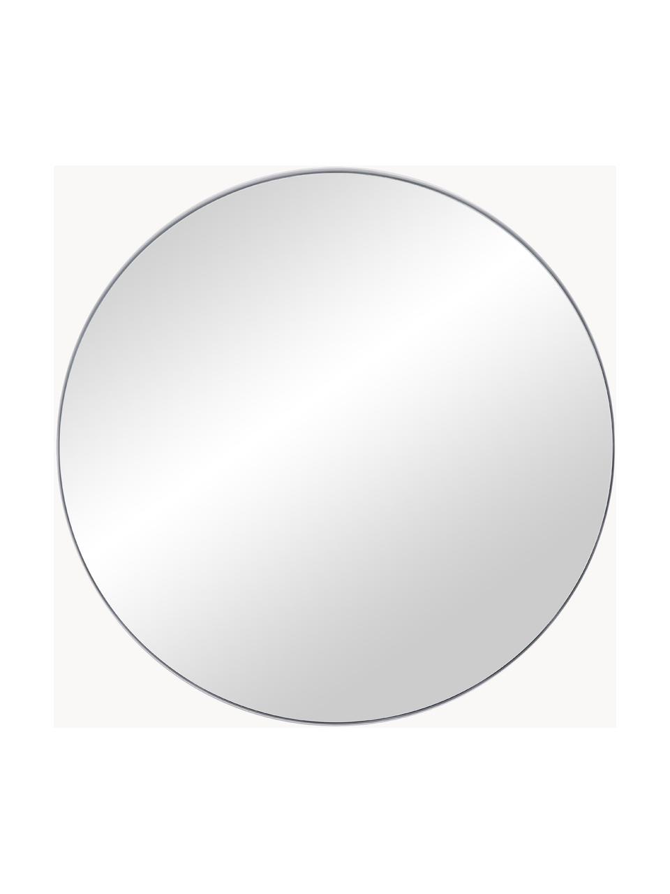 Specchio rotondo da parete Ivy, Cornice: metallo verniciato a polv, Retro: pannello di fibra a media, Superficie dello specchio: lastra di vetro, Bianco, Ø 100 x Prof. 3 cm