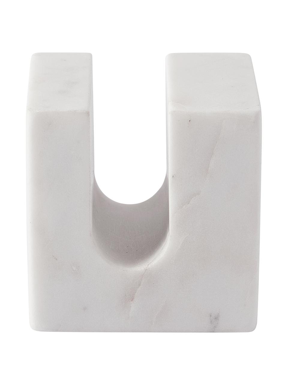Objet déco en marbre Kai, Marbre, Blanc, marbré, larg. 9 x haut. 9 cm