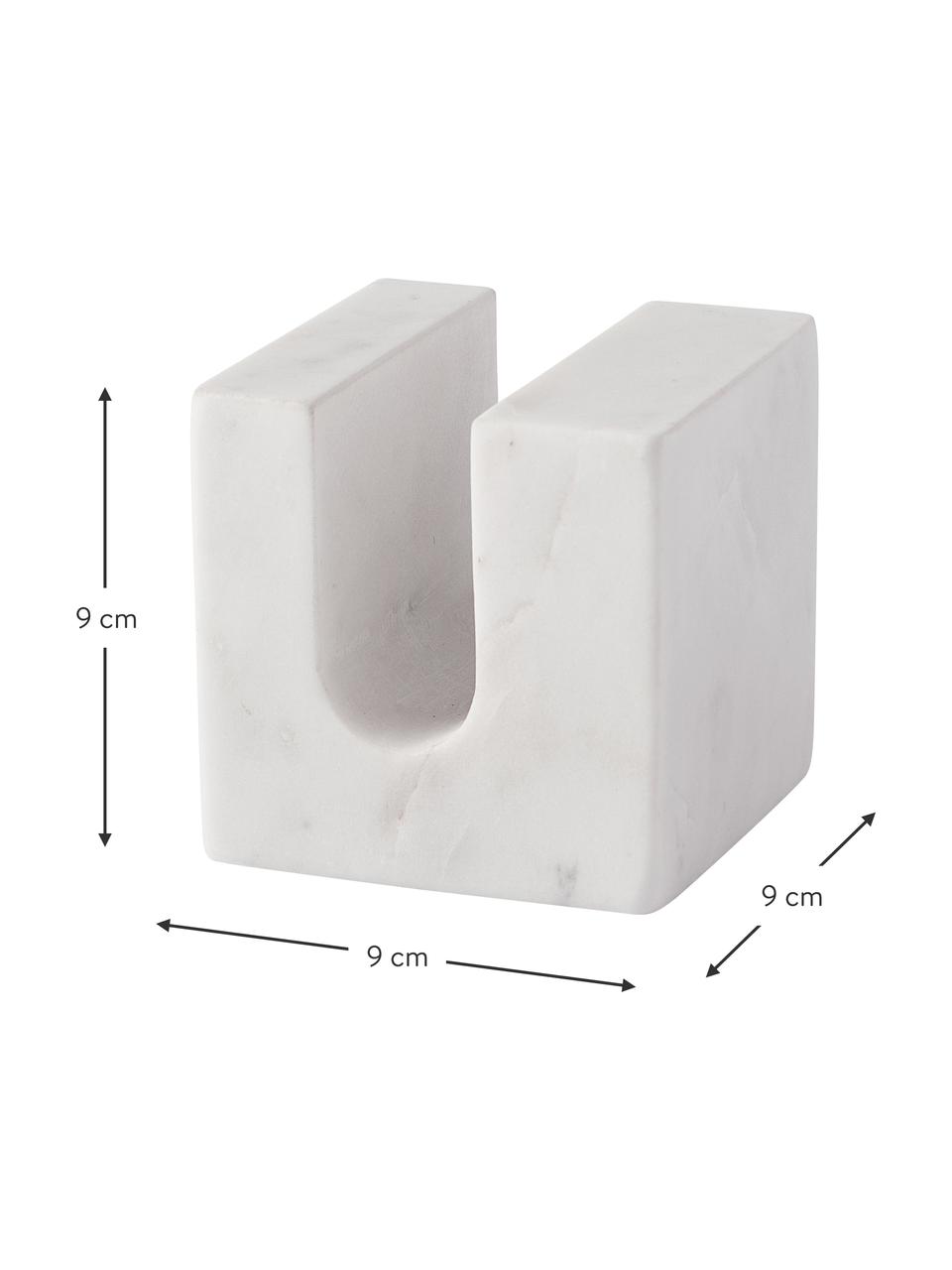 Mramorová dekorace Kai, Mramor, Bílá, mramorovaná, Š 9 cm, V 9 cm