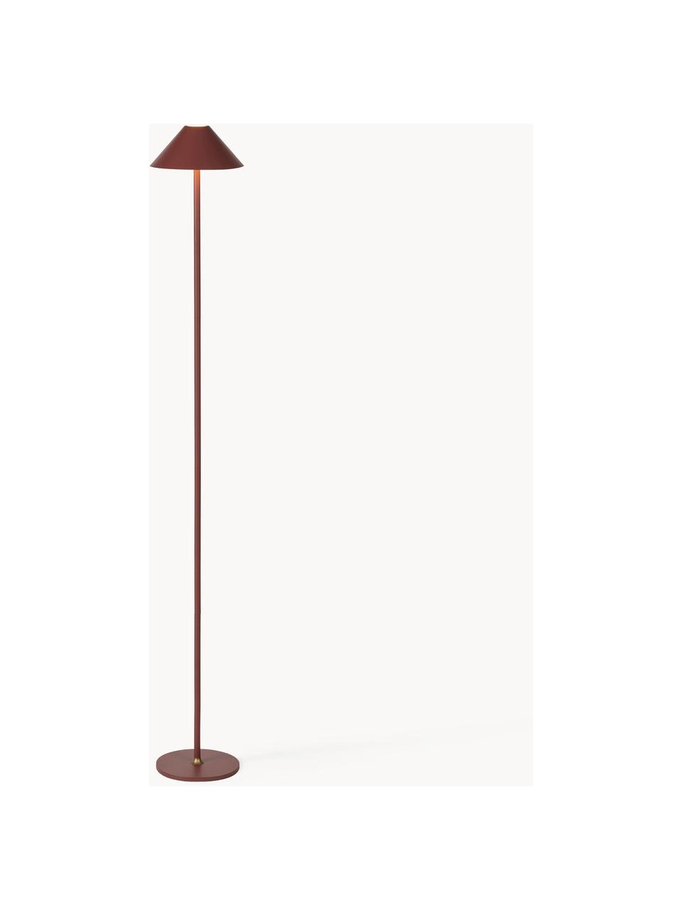 Malá přenosná stojací LED lampa Hygge, stmívatelná, Potažený kov, Vínově červená, V 134 cm