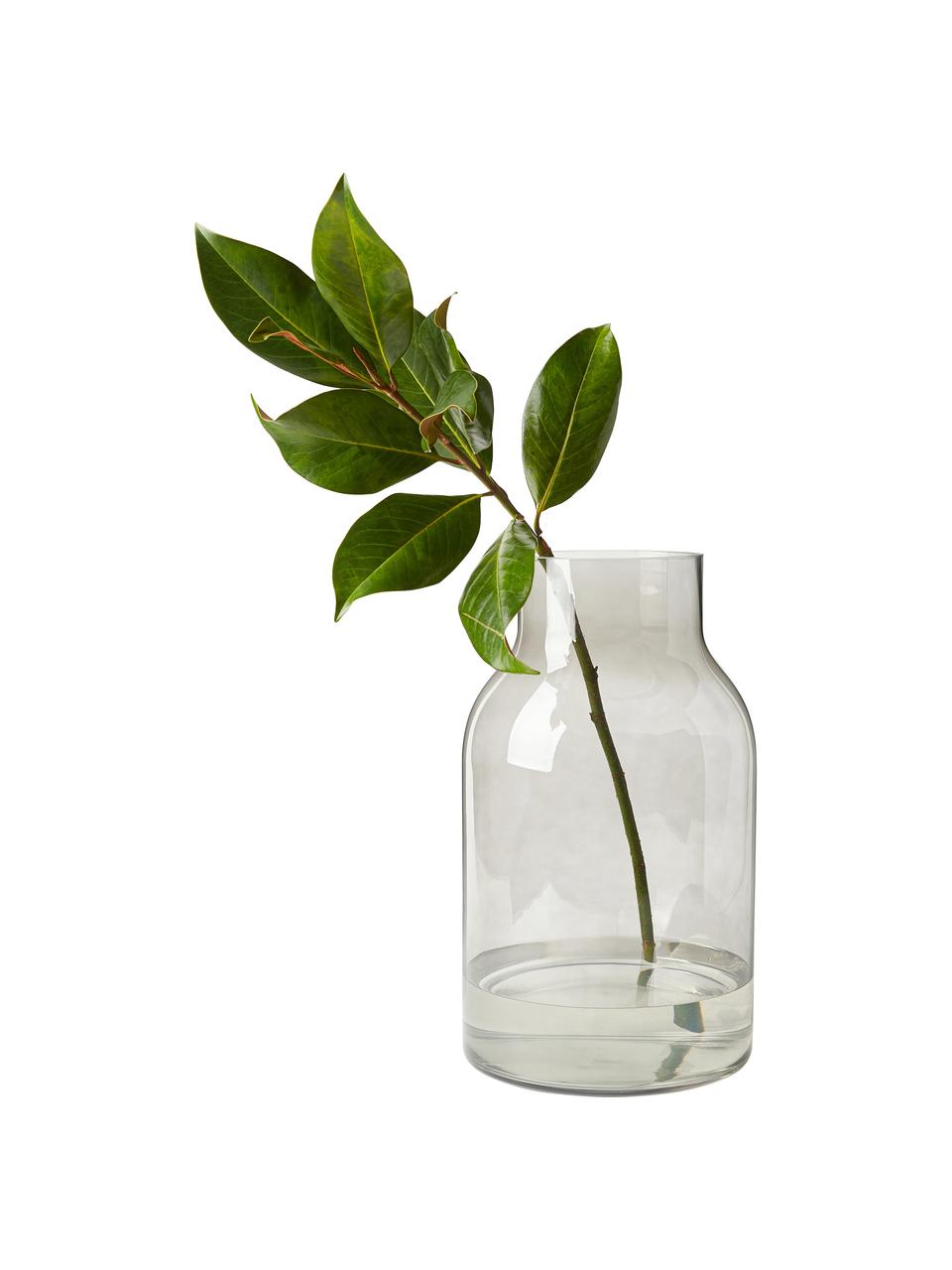 Vase en verre Loren, Verre, Gris, Ø 26 x haut. 45 cm