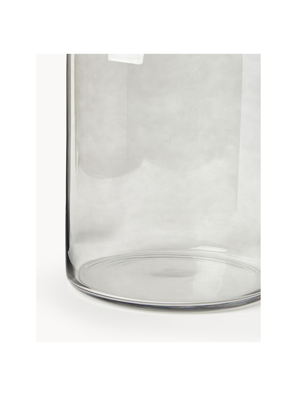 Glas-Vase Loren, H 45 cm, Glas, Grau, Ø 26 x H 45 cm